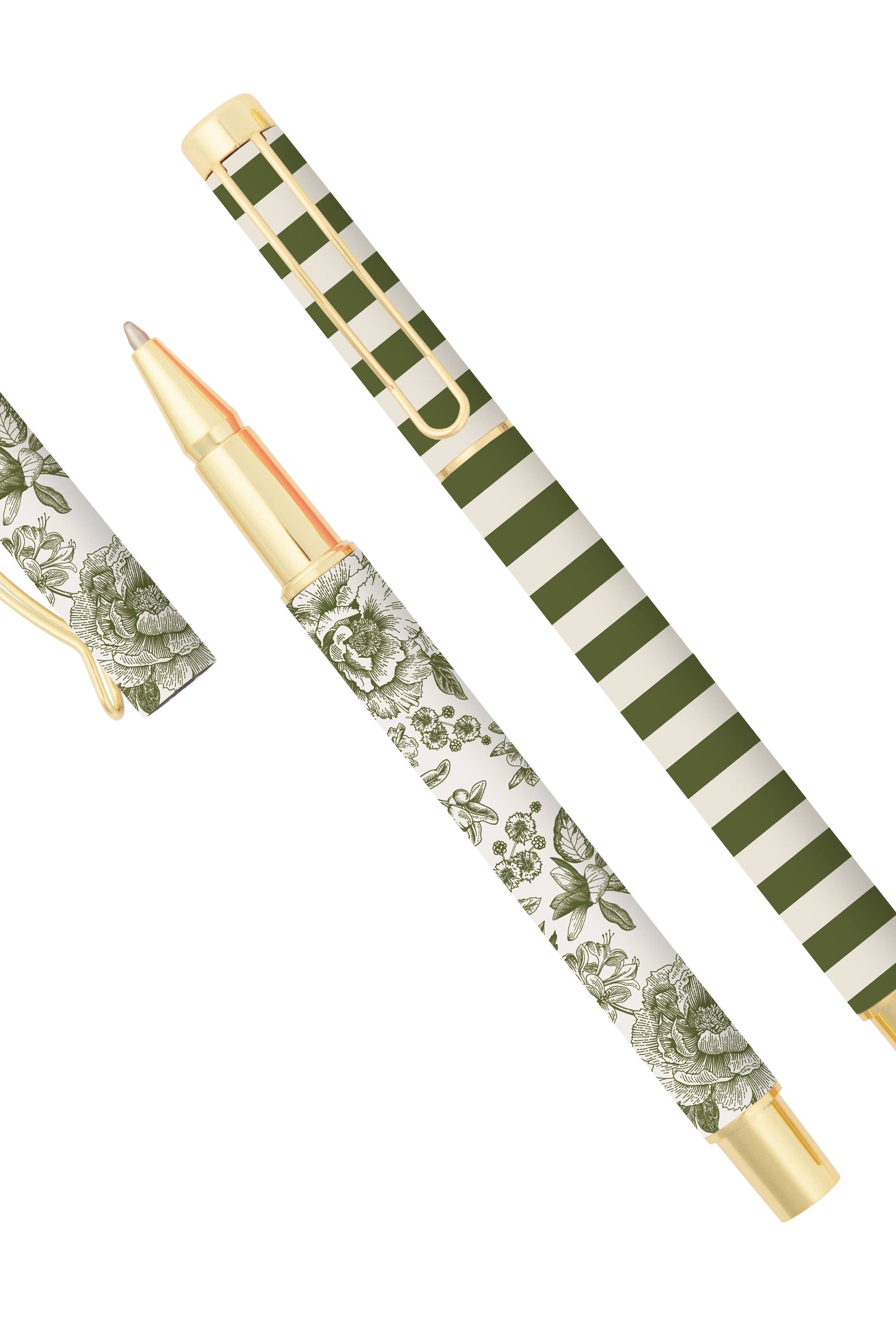 Green Floral Metal Pen Set-310 Gift-Sweet Water Decor-The Lovely Closet, Women's Fashion Boutique in Alexandria, KY