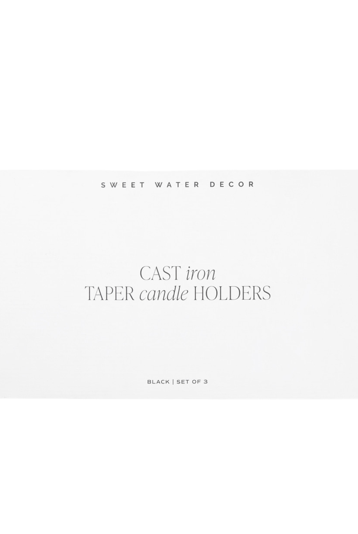 Cast Iron Taper Candle Holders, Set of 3-310 Gift-Sweet Water Decor-The Lovely Closet, Women's Fashion Boutique in Alexandria, KY