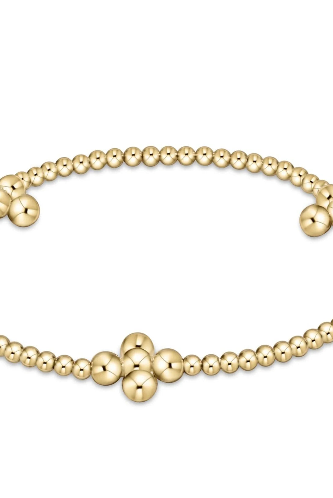 Signature Cross Gold 2.5mm Beaded 4mm Cross-260 eNewton-eNewton-The Lovely Closet, Women's Fashion Boutique in Alexandria, KY