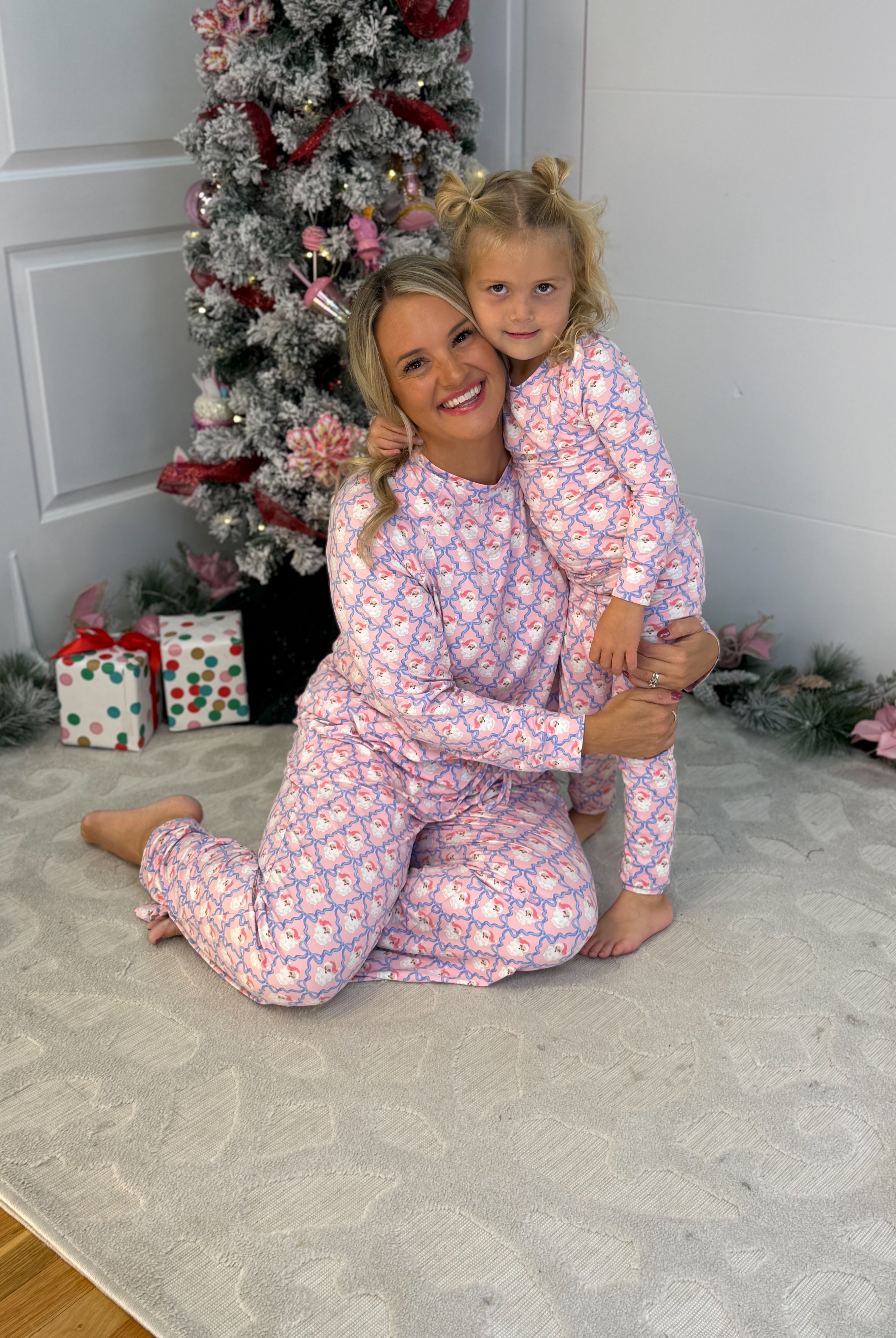Mary Square Santa Baby Bows Mommy & Me Pajamas - Womens Size-350 Holiday-Mary Square-The Lovely Closet, Women's Fashion Boutique in Alexandria, KY