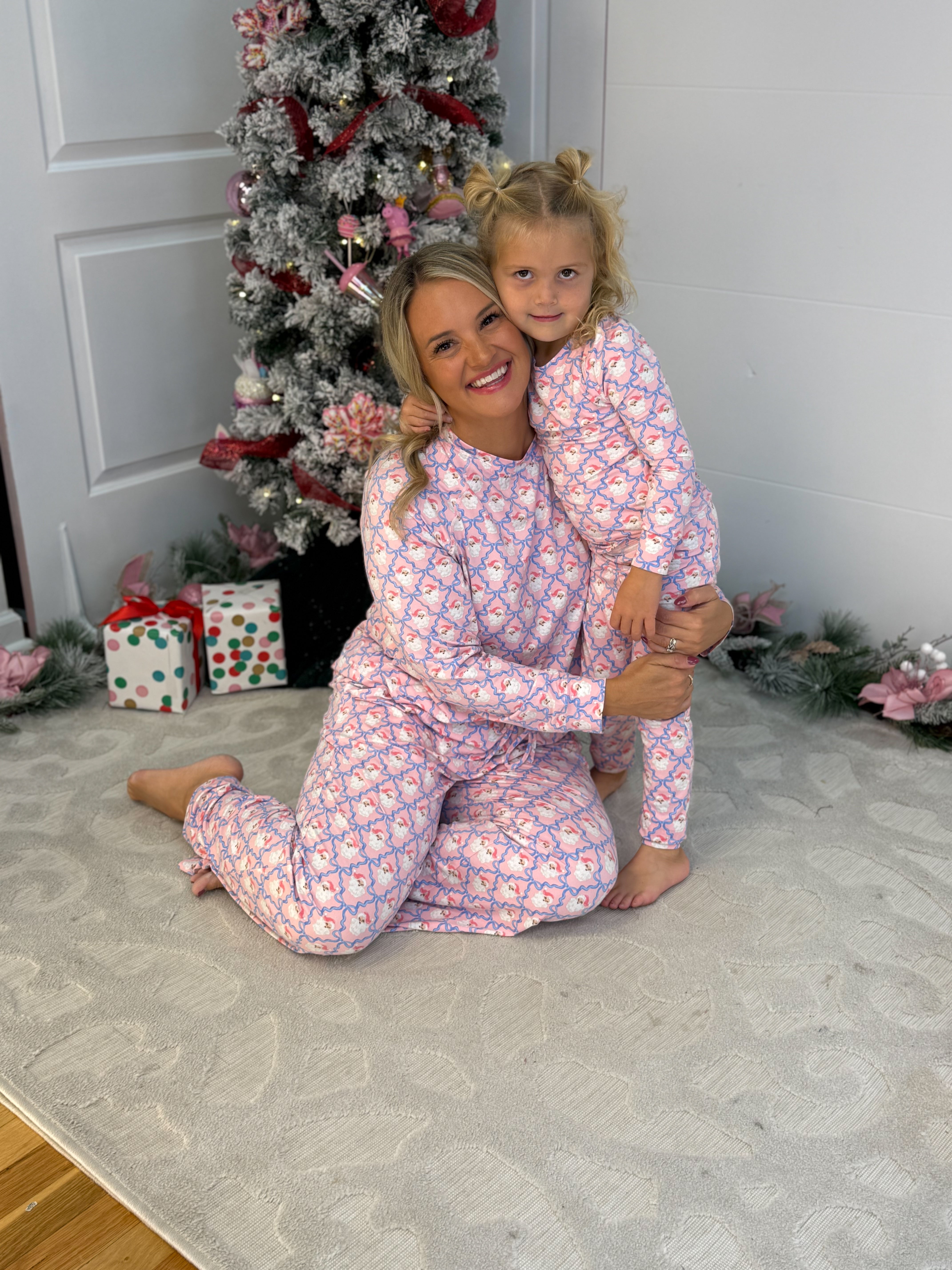 Mary Square Santa Baby Bows Mommy & Me Pajamas - Womens Size-350 Holiday-Mary Square-The Lovely Closet, Women's Fashion Boutique in Alexandria, KY