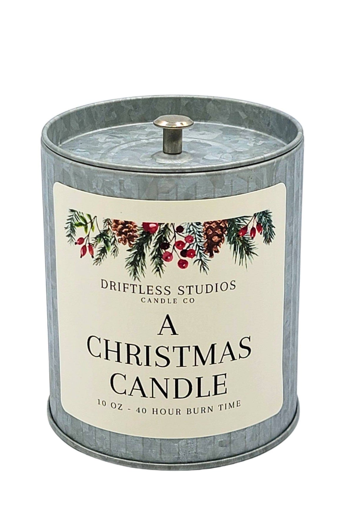 A Christmas Candle Christmas Tin Farmhouse Candles-310 Gift-Driftless Studios-The Lovely Closet, Women's Fashion Boutique in Alexandria, KY