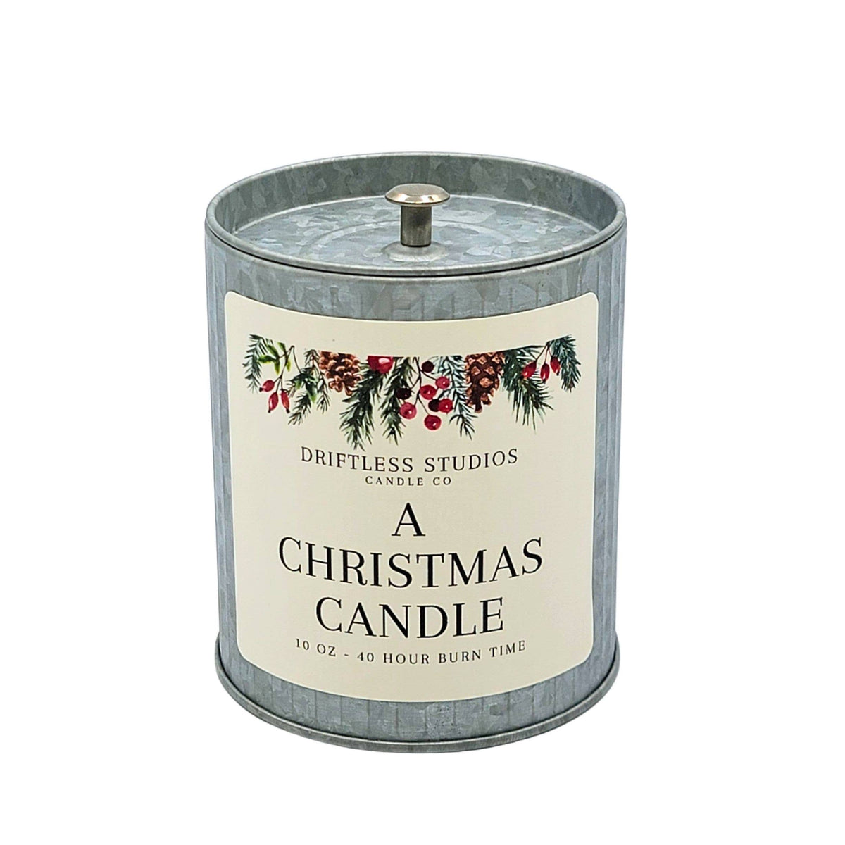 A Christmas Candle Christmas Tin Farmhouse Candles-310 Gift-Driftless Studios-The Lovely Closet, Women's Fashion Boutique in Alexandria, KY