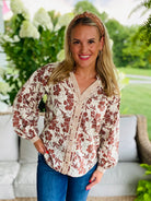 Golden Hour Long Sleeve Blouse-110 Long Sleeve Top-GIGIO-The Lovely Closet, Women's Fashion Boutique in Alexandria, KY