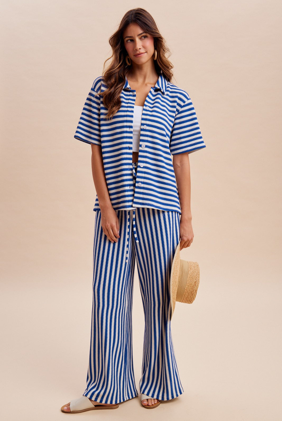 Weekend Escape Waffle Knit Set-190 Rompers/Jumpsuits/Sets-Anniewear-The Lovely Closet, Women's Fashion Boutique in Alexandria, KY