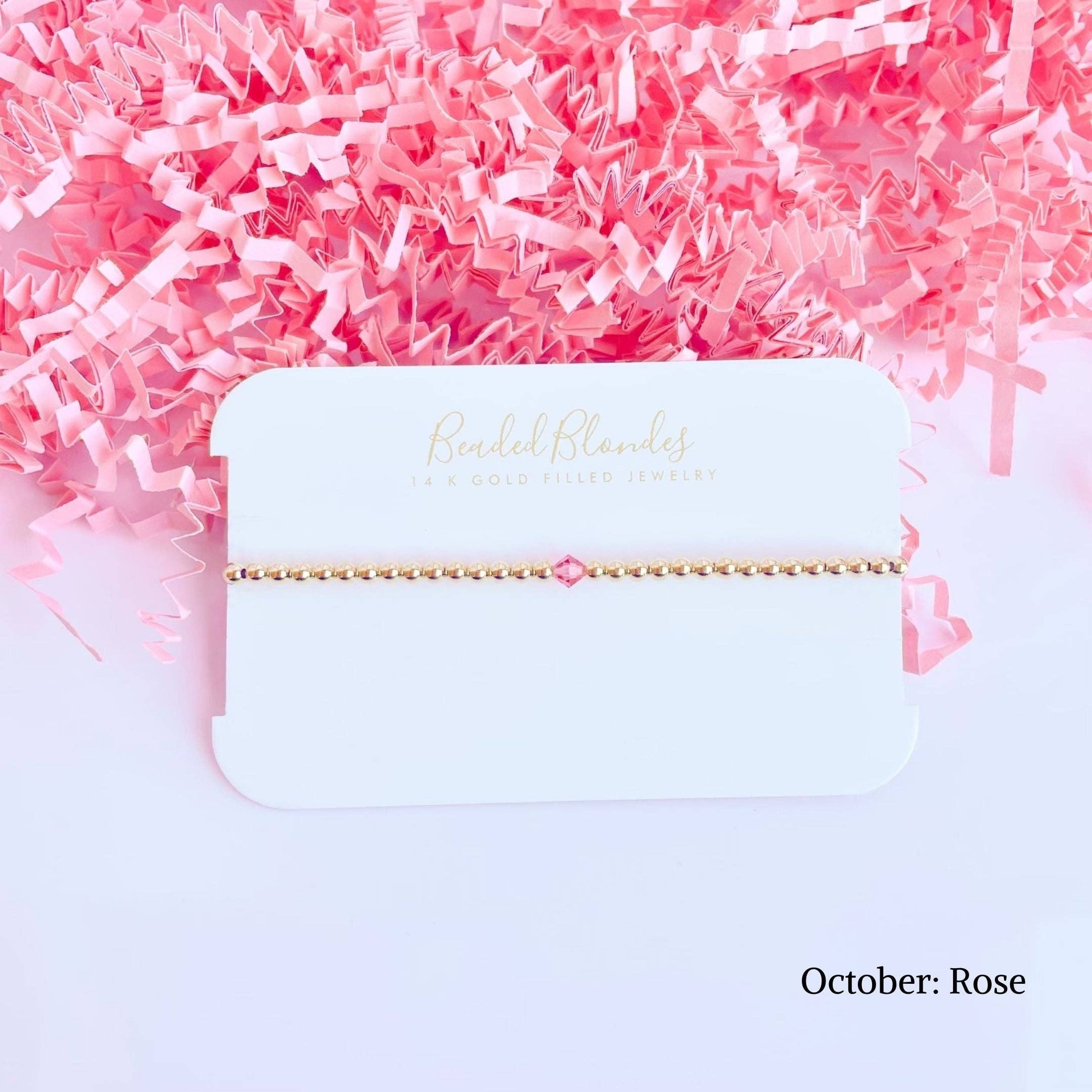 Beaded Blondes 7.25 inch Swarovski Birthstone Bracelet-250 Jewelry-Beaded Blondes-The Lovely Closet, Women's Fashion Boutique in Alexandria, KY