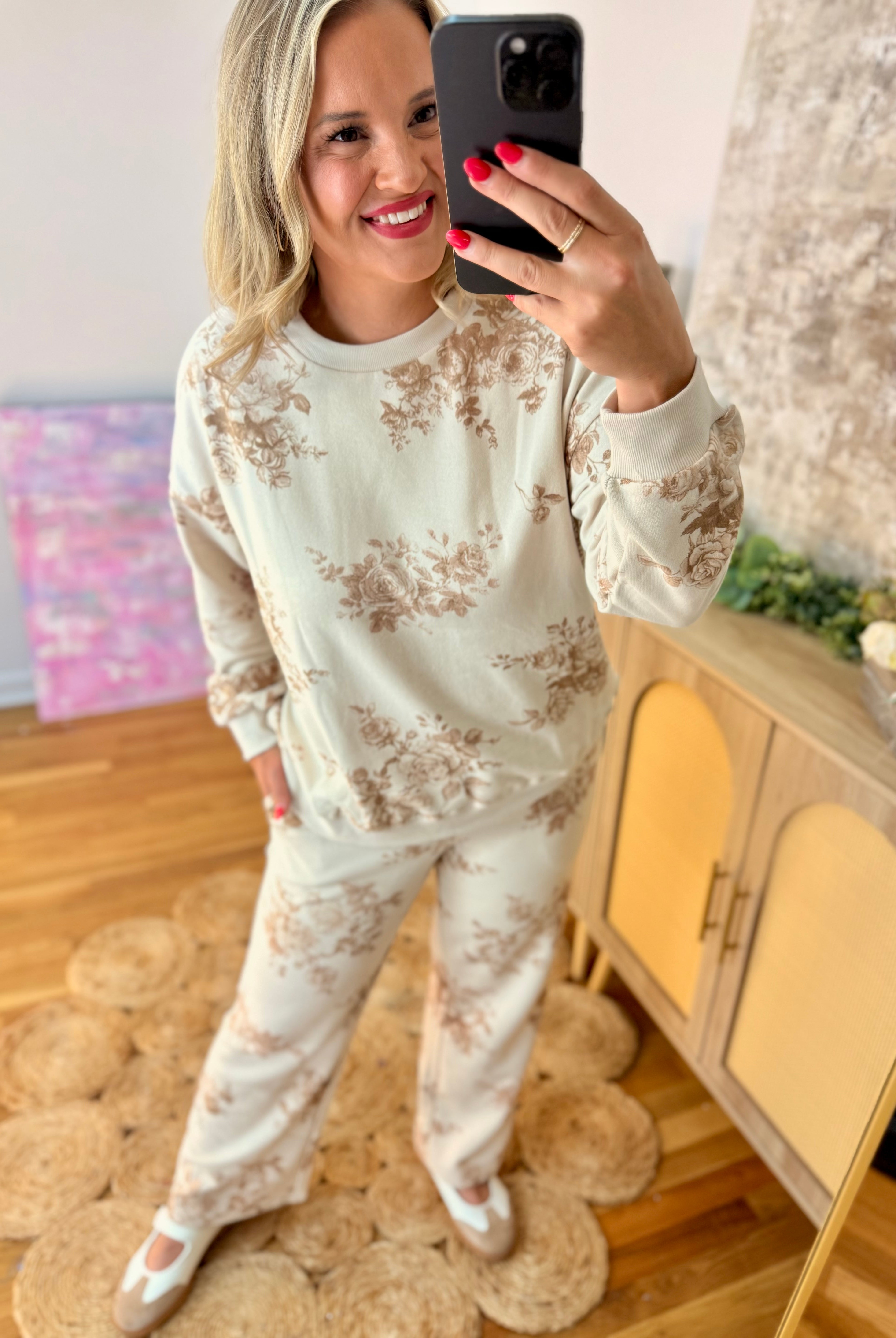 Falling for Floral Wide Leg Pants-190 Rompers/Jumpsuits/Sets-Blu Pepper-The Lovely Closet, Women's Fashion Boutique in Alexandria, KY
