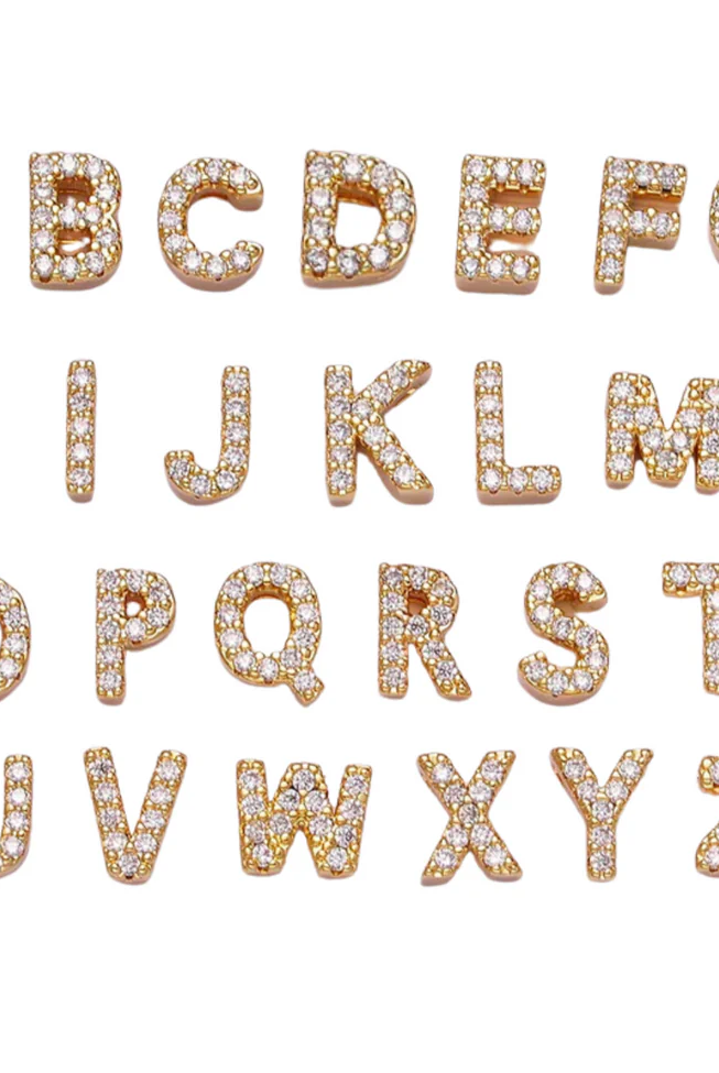 Charm Bar Lux Letter Slides-250 Jewelry-The Lovely Closet-The Lovely Closet, Women's Fashion Boutique in Alexandria, KY