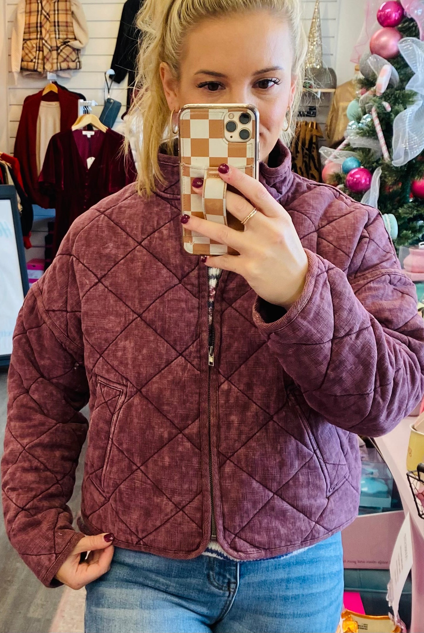 FINAL SALE - Plum Perfect Jacket-999 History-The Lovely Closet-The Lovely Closet, Women's Fashion Boutique in Alexandria, KY