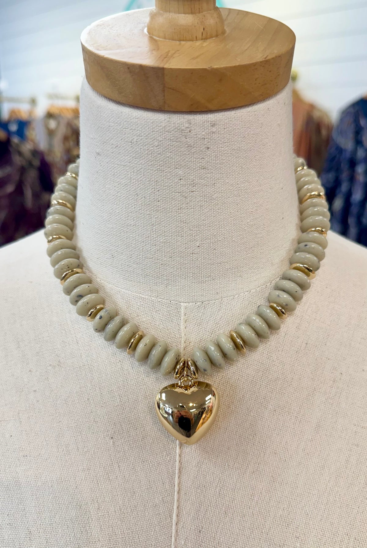 Marbled Fudge Candy Bead Necklace-280 Accessories-Golden Stella-The Lovely Closet, Women's Fashion Boutique in Alexandria, KY