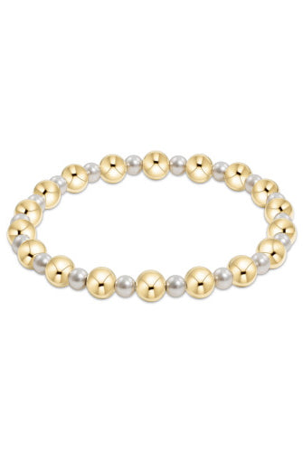 EXTENDS Pearl Grateful 6mm Gold Bead Bracelet-260 eNewton-eNewton-The Lovely Closet, Women's Fashion Boutique in Alexandria, KY
