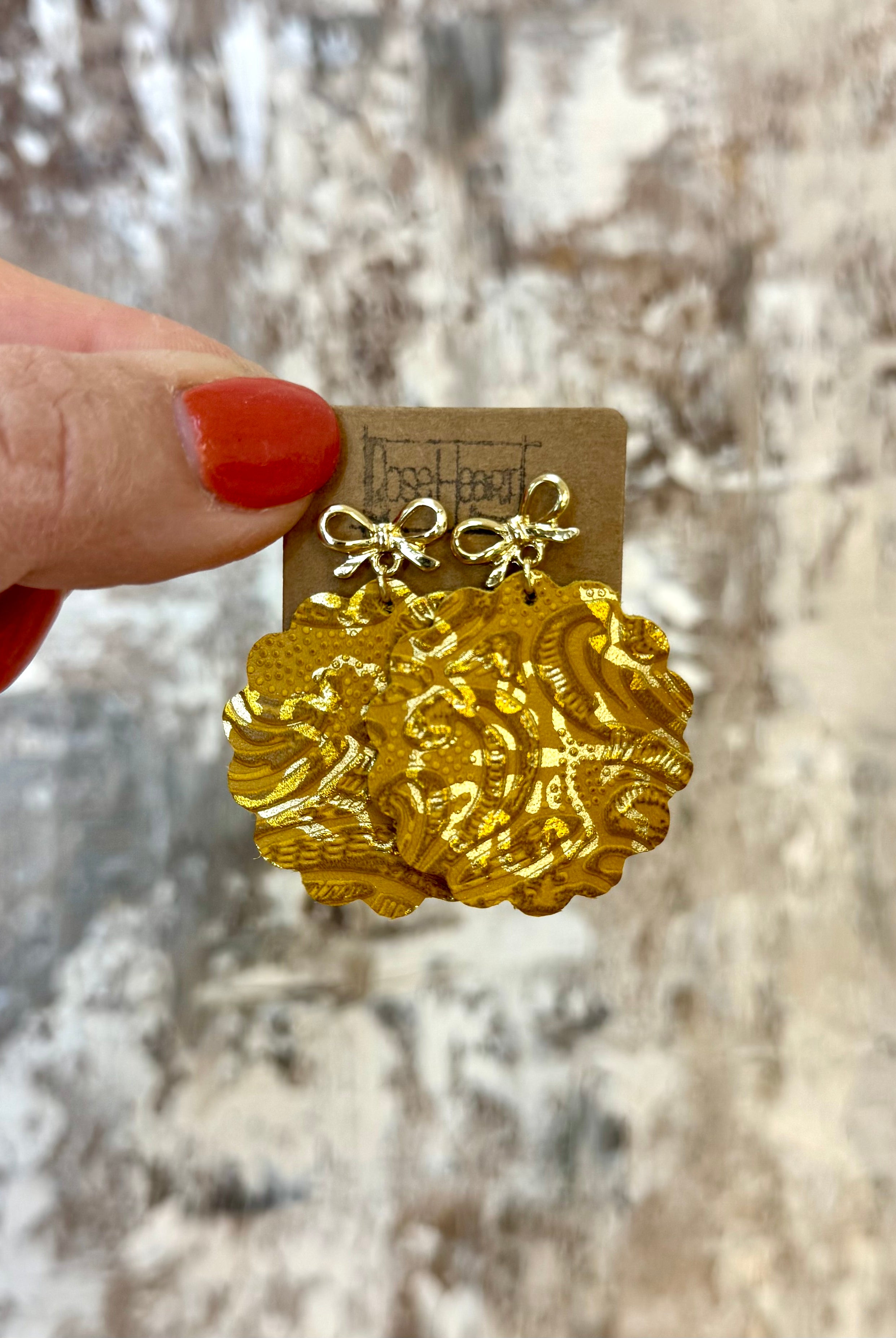 RoseHeart Earrings - Dressed for Fall-180 Dresses-RH-The Lovely Closet, Women's Fashion Boutique in Alexandria, KY