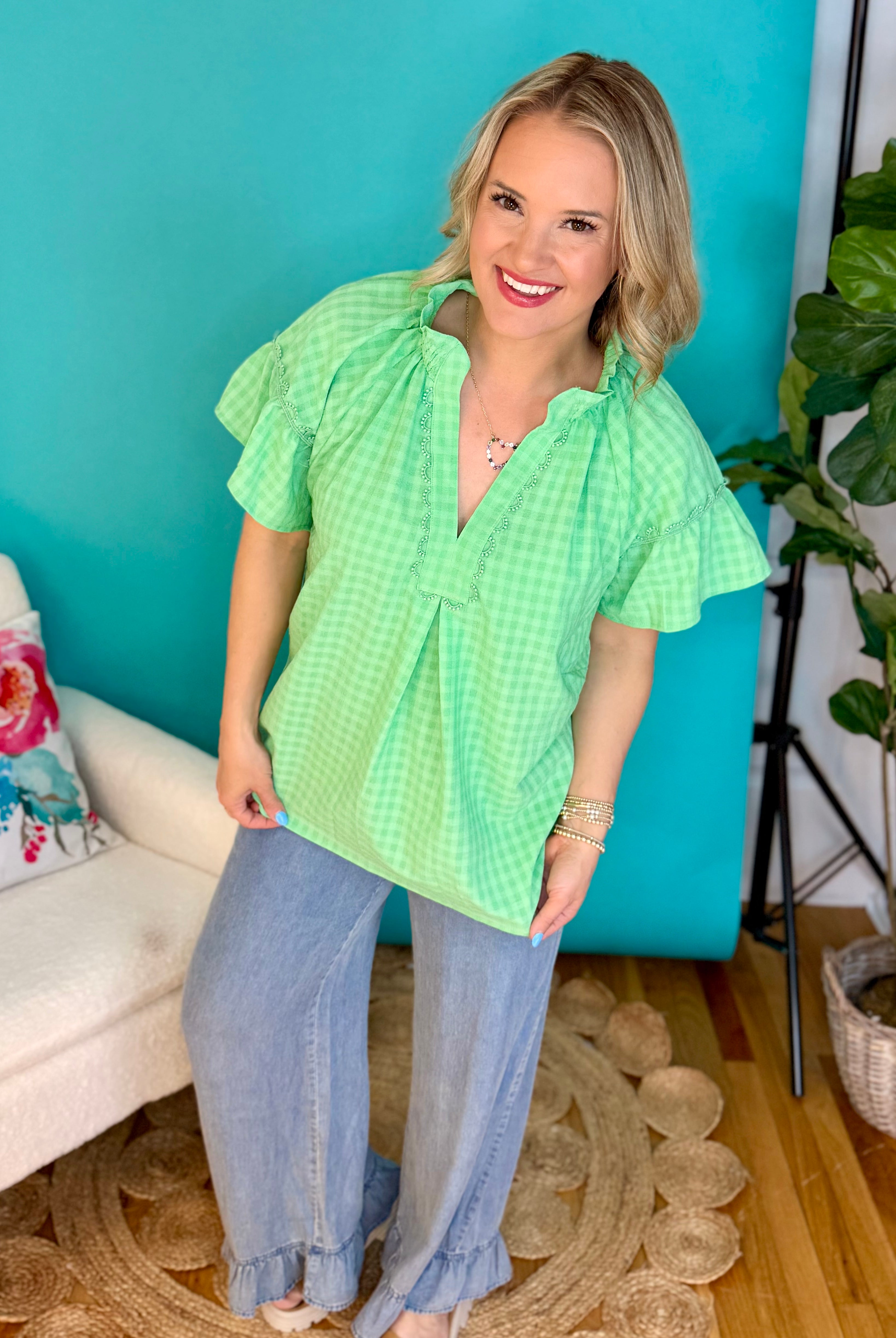 Slow Down Summer Top - Island Green-180 Dresses-Umgee-The Lovely Closet, Women's Fashion Boutique in Alexandria, KY