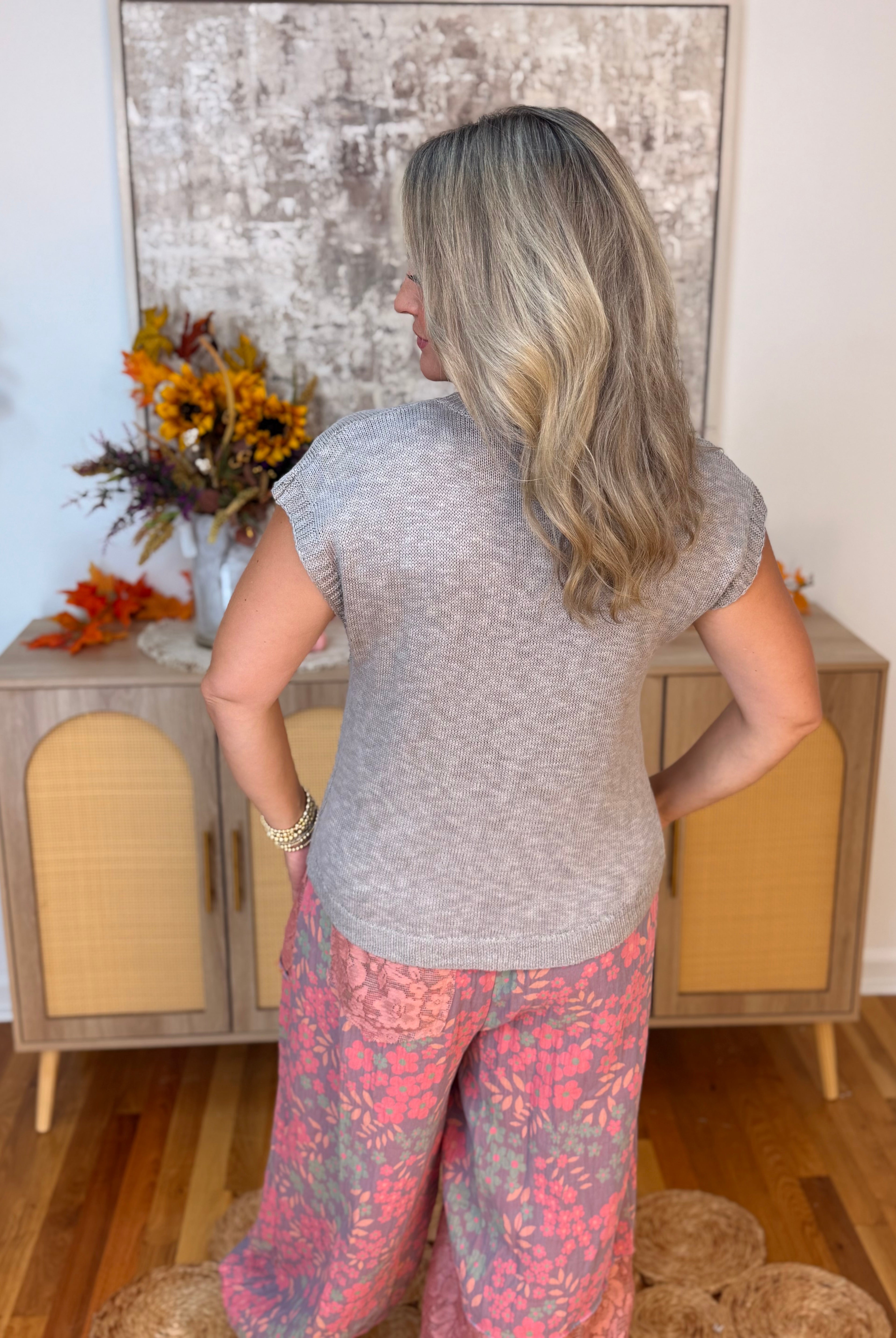 Ready for Fall Knit Top - Taupe-120 Sleeveless Tops-La Miel-The Lovely Closet, Women's Fashion Boutique in Alexandria, KY