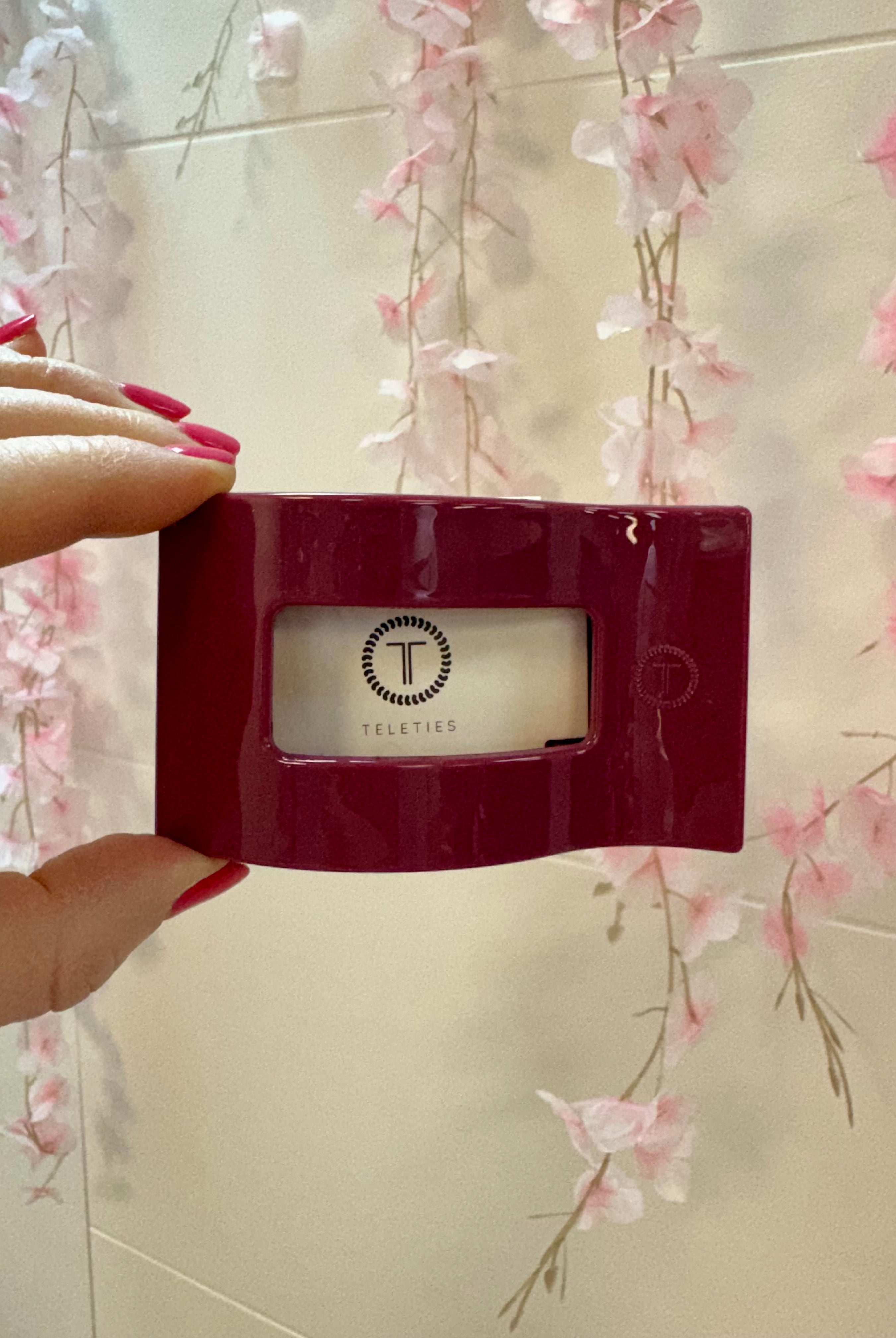 Teleties Flat Rectangle Hair Clip-280 Accessories-TELETIES-The Lovely Closet, Women's Fashion Boutique in Alexandria, KY