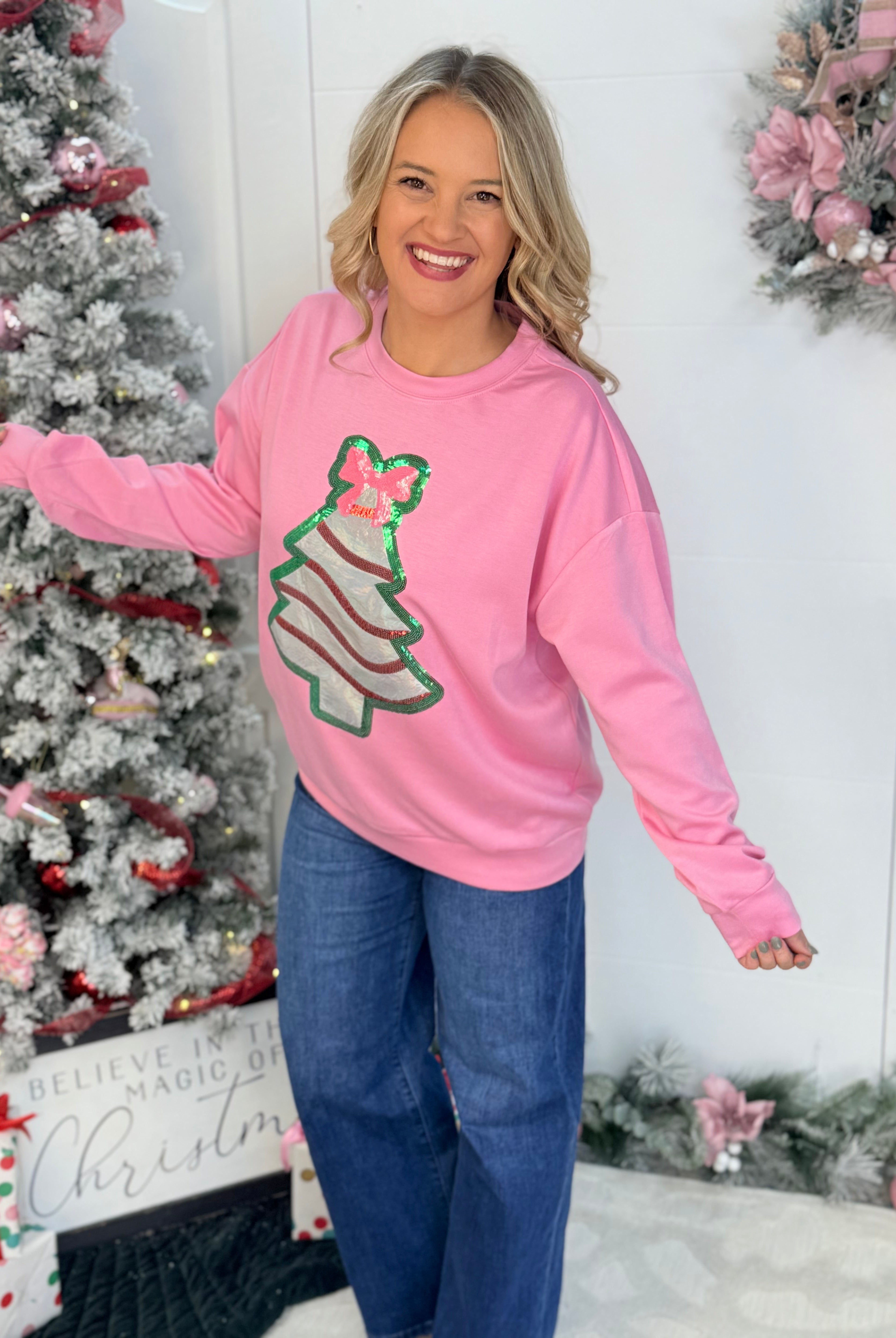 Foil Bow Christmas Treat Pullover-350 Holiday-Jess Lea-The Lovely Closet, Women's Fashion Boutique in Alexandria, KY