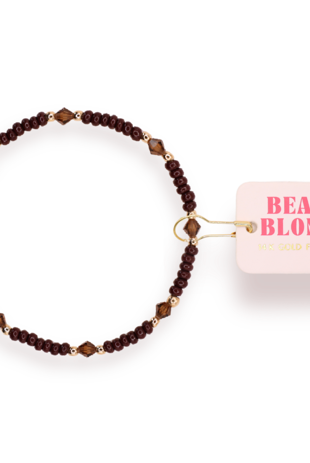 Eleanor Bracelet in Mocha: Extended 7.25 inch-280 Accessories-Beaded Blondes-The Lovely Closet, Women's Fashion Boutique in Alexandria, KY