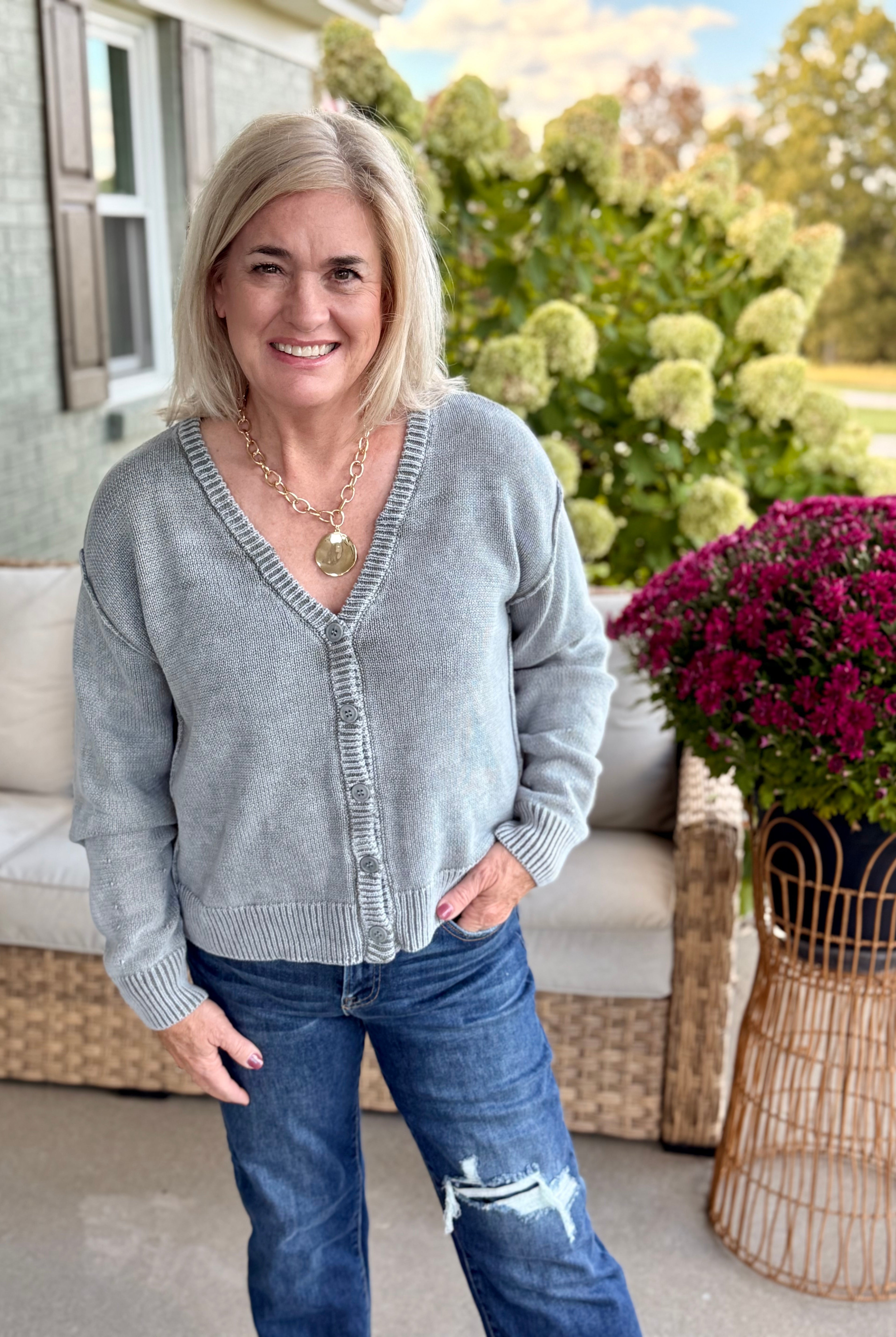 Falling Leaves Cardigan - Teal-160 Cardigan/Kimonos-Bibi-The Lovely Closet, Women's Fashion Boutique in Alexandria, KY