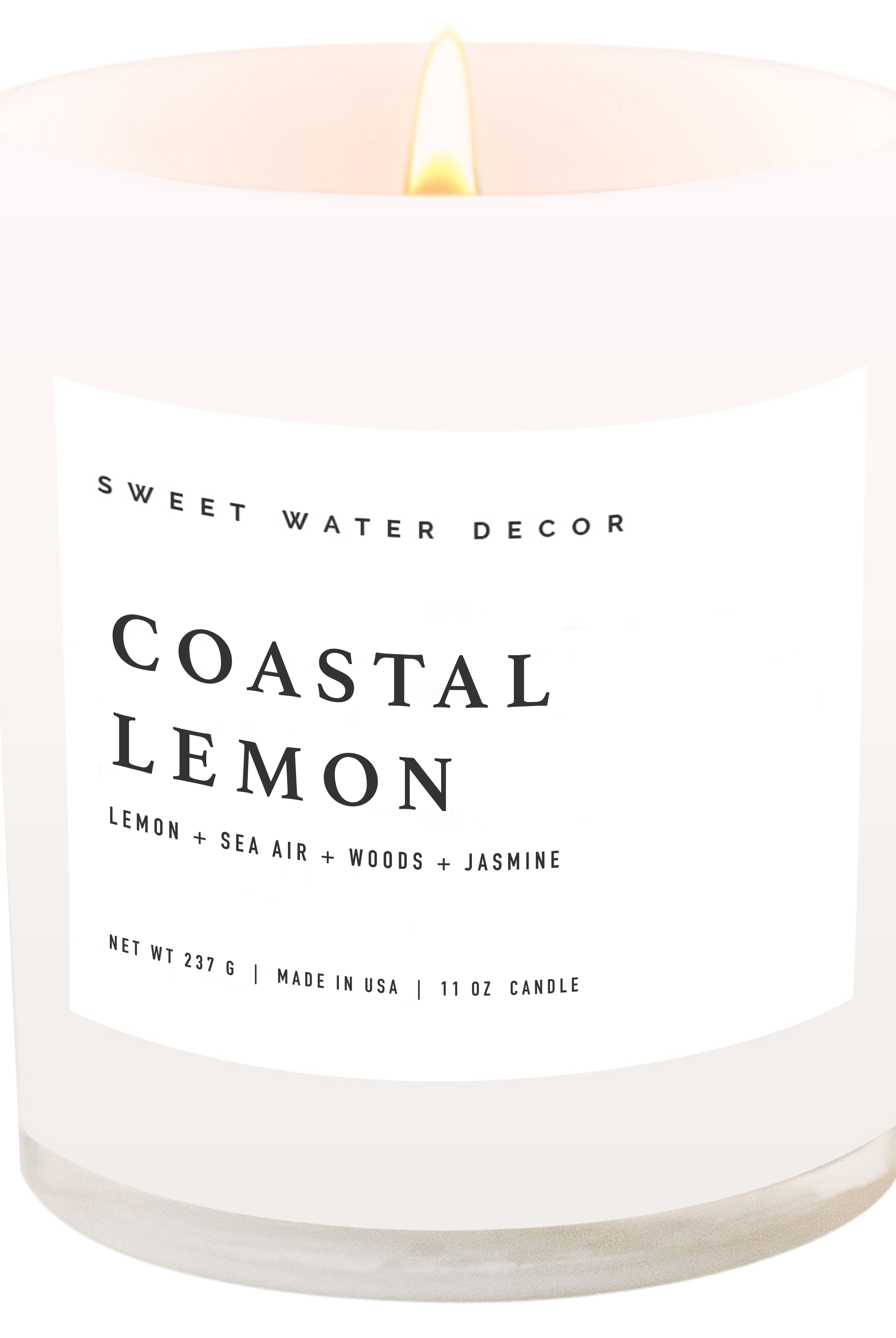 Coastal Lemon 11 oz Soy Candle-310 Gift-Sweet Water Decor-The Lovely Closet, Women's Fashion Boutique in Alexandria, KY