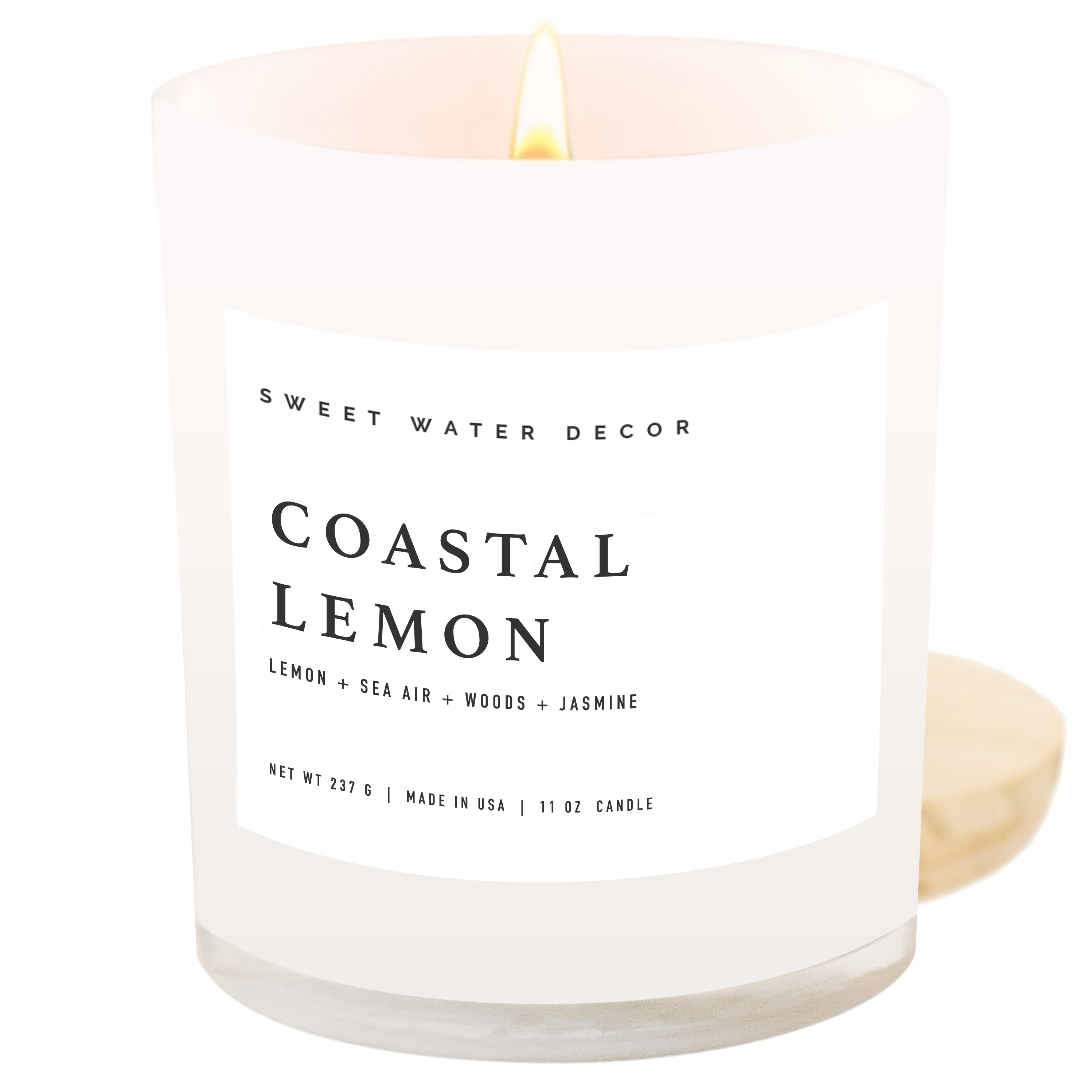 Coastal Lemon 11 oz Soy Candle-310 Gift-Sweet Water Decor-The Lovely Closet, Women's Fashion Boutique in Alexandria, KY