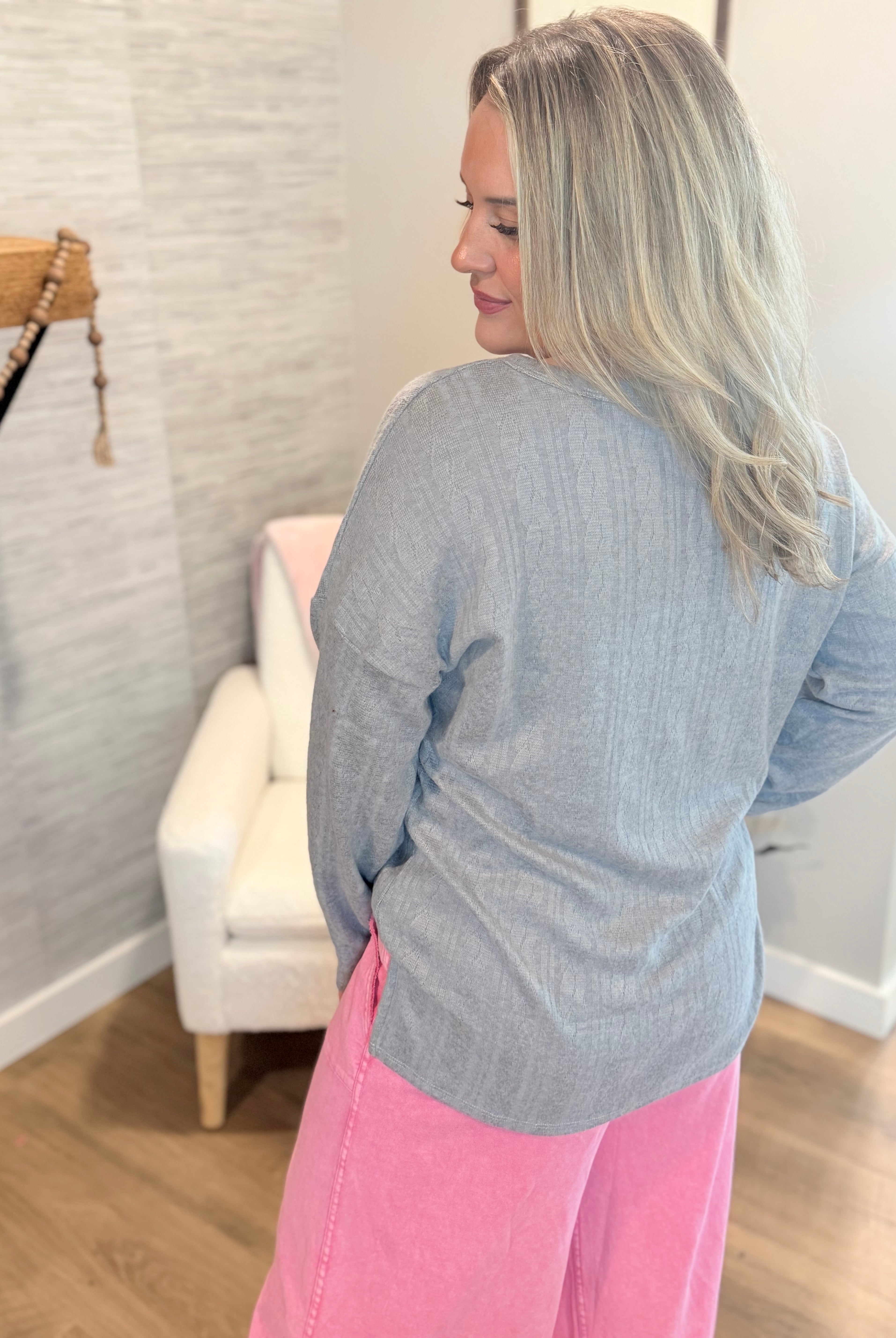 Cozy Day Long Sleeve Top-110 Long Sleeve Top-bibi-The Lovely Closet, Women's Fashion Boutique in Alexandria, KY