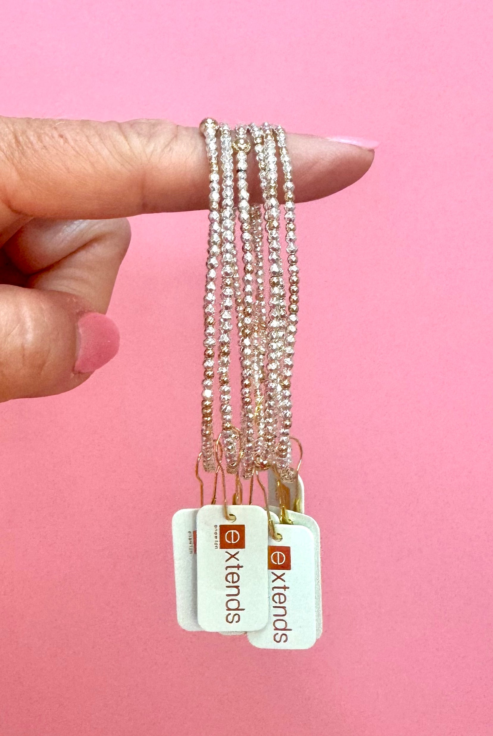 EXTENDS Hope Unwritten Bright Silver Hematite 2mm-260 eNewton-eNewton-The Lovely Closet, Women's Fashion Boutique in Alexandria, KY
