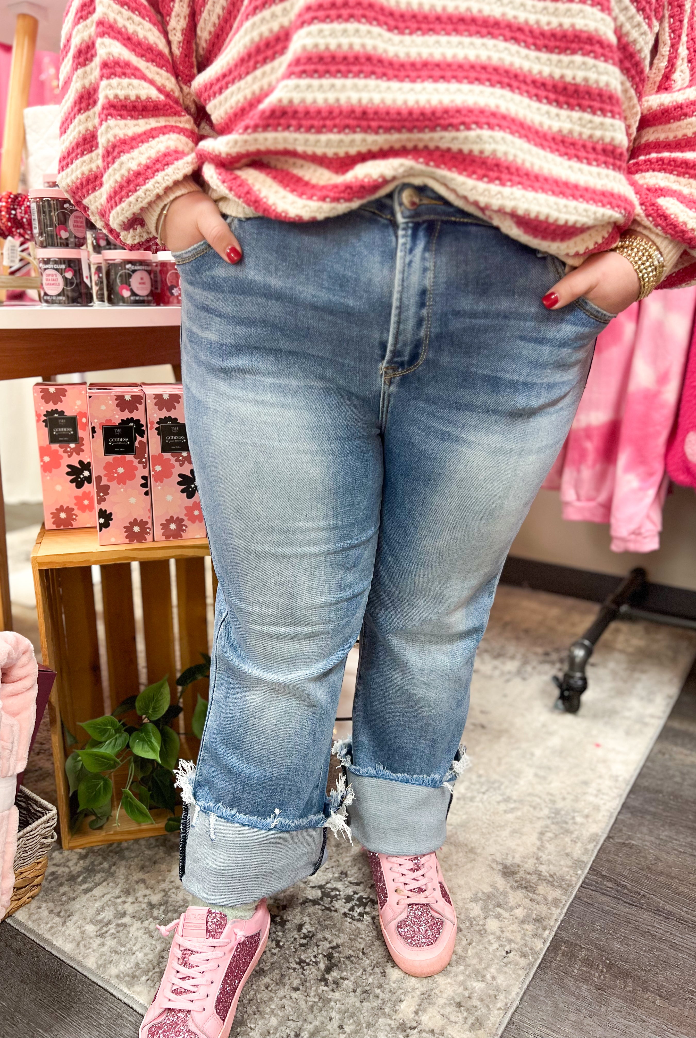 Mid Rise Clean Medium Wash Slim Straight Leg-210 Jeans-Risen-The Lovely Closet, Women's Fashion Boutique in Alexandria, KY
