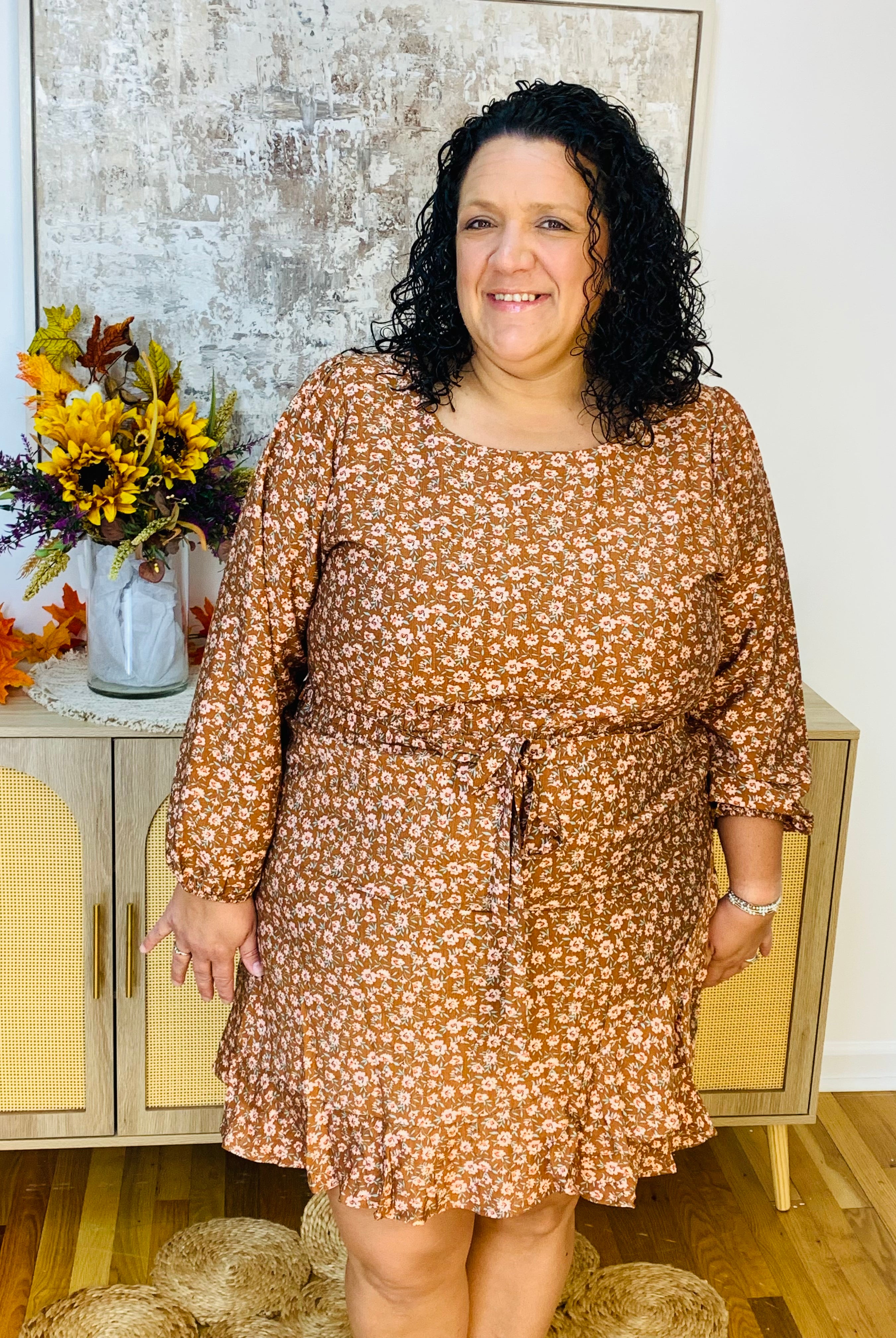 Willow Bloom Ditzy Floral Dress-180 Dresses-GILLI-The Lovely Closet, Women's Fashion Boutique in Alexandria, KY