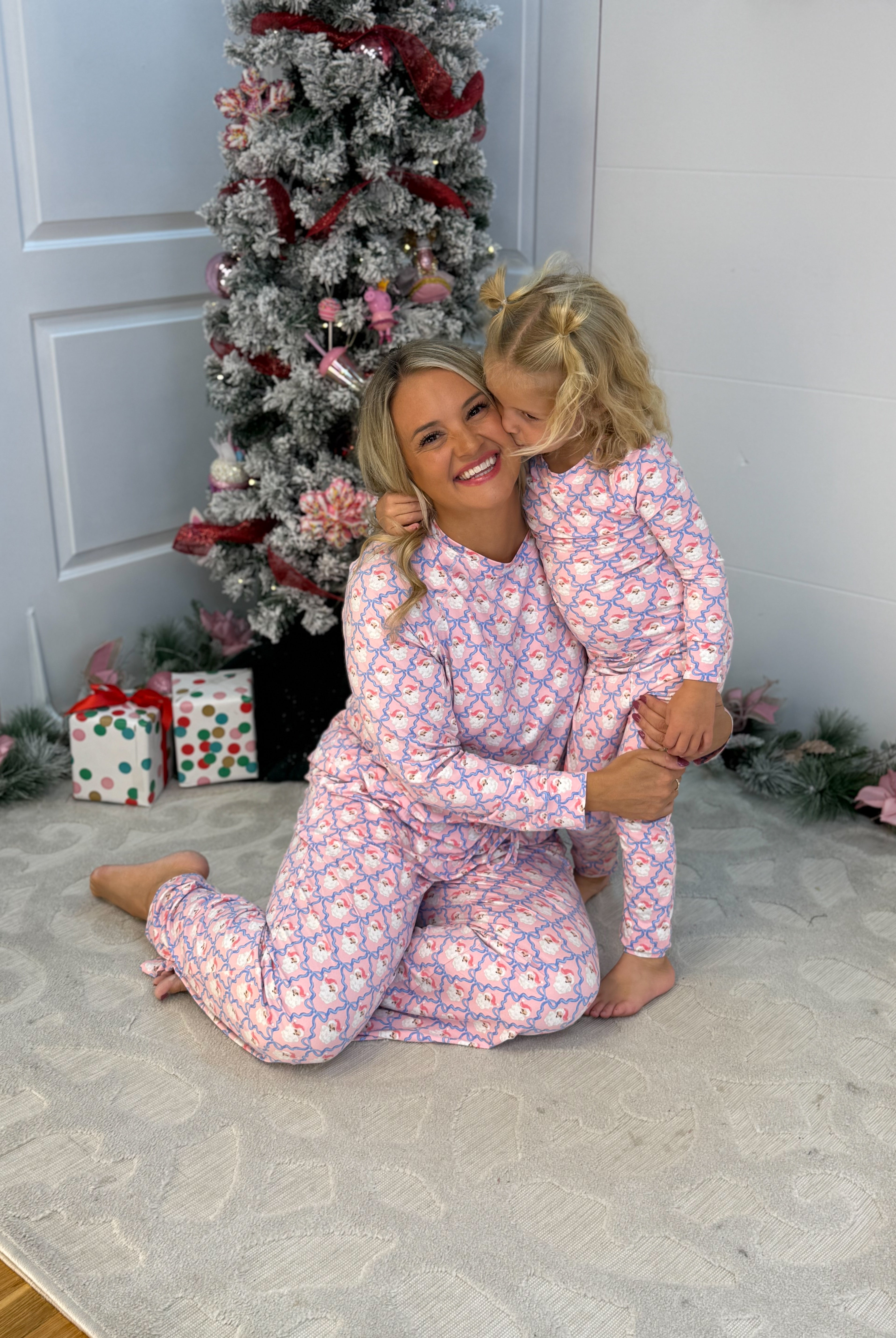 Mary Square Santa Baby Bows Mommy & Me Pajamas - Womens Size-350 Holiday-Mary Square-The Lovely Closet, Women's Fashion Boutique in Alexandria, KY