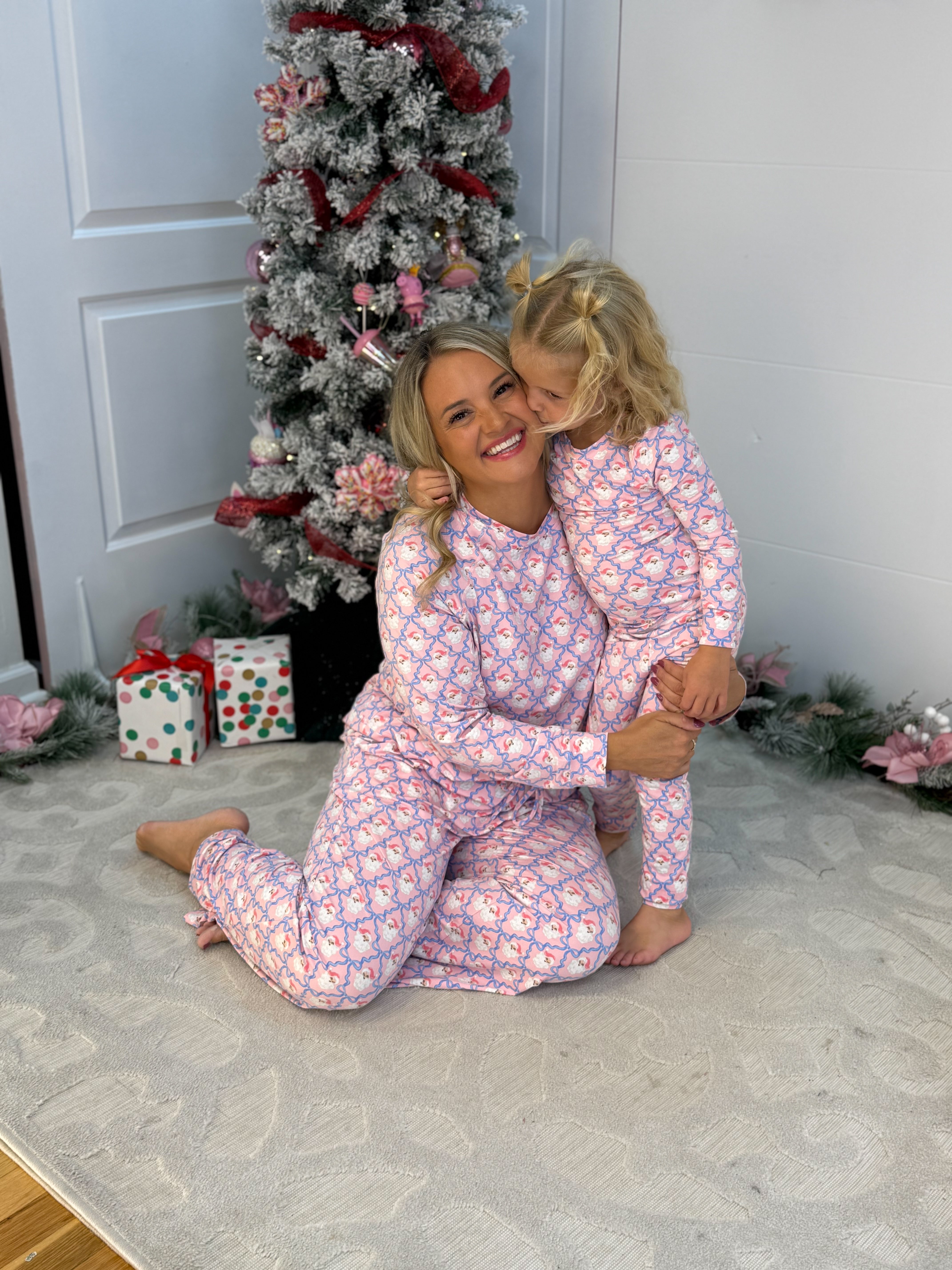 Mary Square Santa Baby Bows Mommy & Me Pajamas - Womens Size-350 Holiday-Mary Square-The Lovely Closet, Women's Fashion Boutique in Alexandria, KY