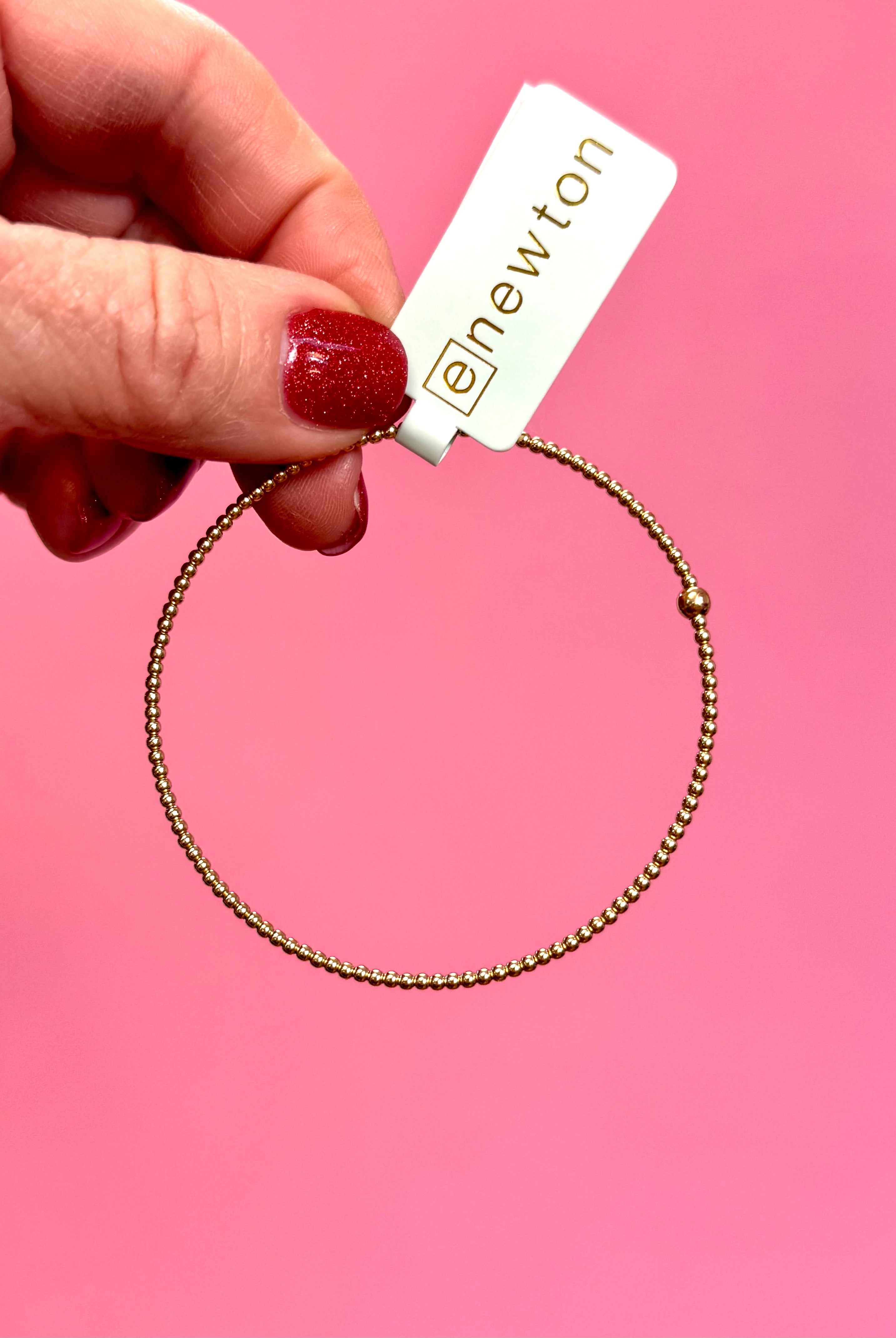 Classic Gold 2mm Beaded Bangle-260 eNewton-eNewton-The Lovely Closet, Women's Fashion Boutique in Alexandria, KY