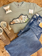 FINAL SALE Camo Cutie in Kentucky Graphic T-Shirt-130 Graphics-The Lovely Closet-The Lovely Closet, Women's Fashion Boutique in Alexandria, KY