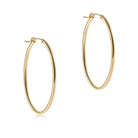 Oval Gold 2" Hoop Smooth Earring-260 eNewton-eNewton-The Lovely Closet, Women's Fashion Boutique in Alexandria, KY