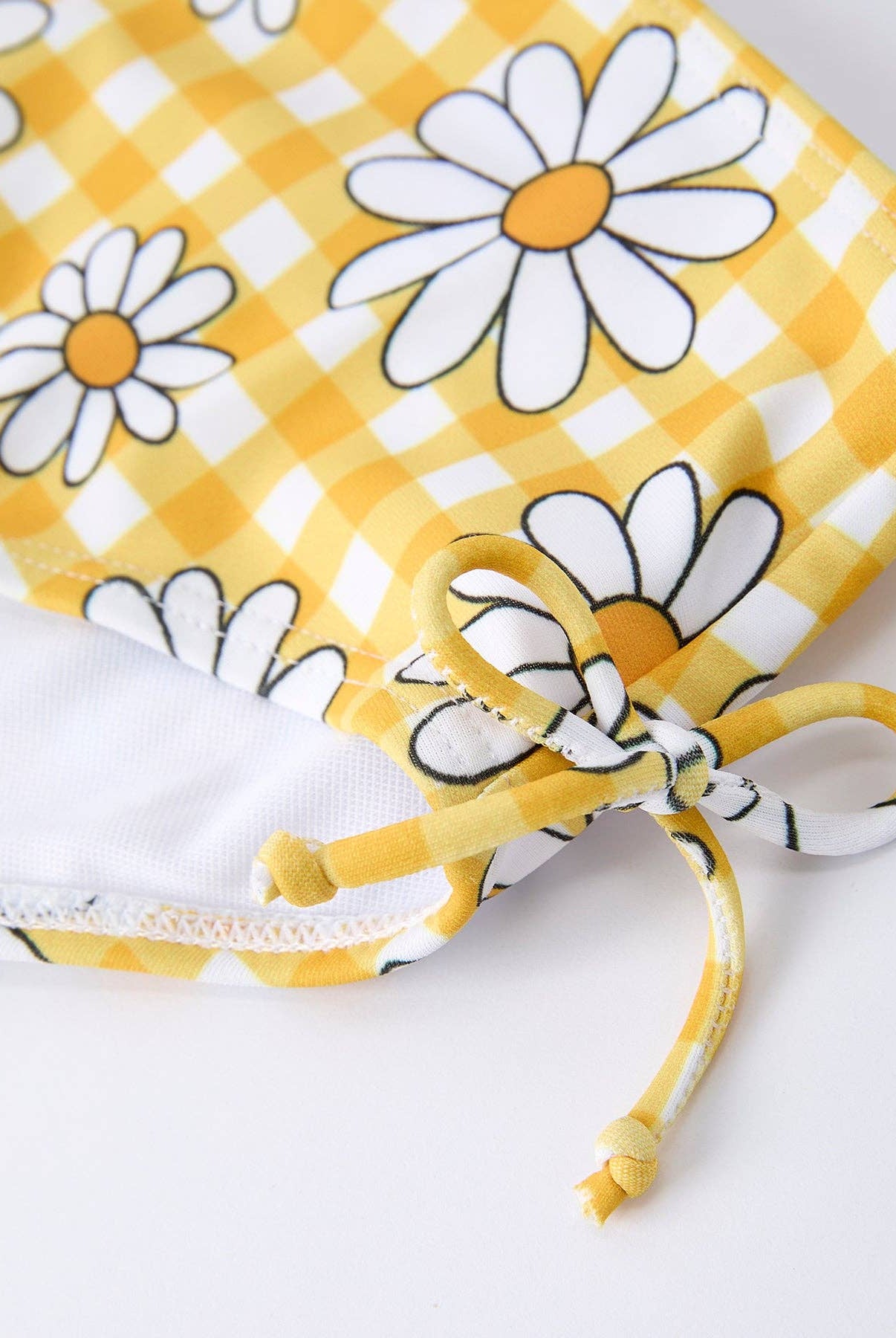 Summer Daisy Plaid Girls Two Piece Swim Set-360 Carolines Closet-Rylee Faith Designs-The Lovely Closet, Women's Fashion Boutique in Alexandria, KY