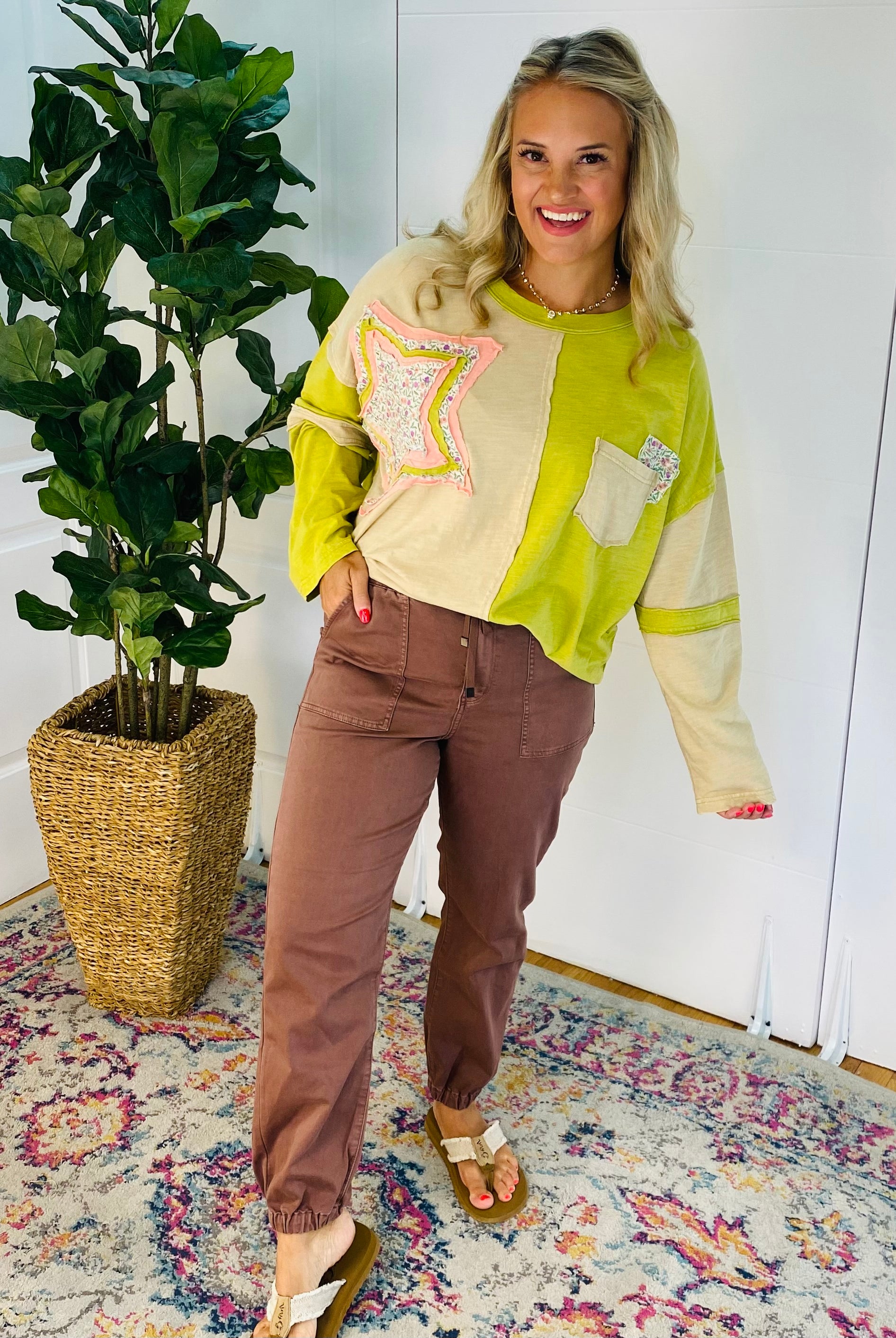 Mica Jogger Pants - Cocoa-210 Jeans-Mica Denim-The Lovely Closet, Women's Fashion Boutique in Alexandria, KY