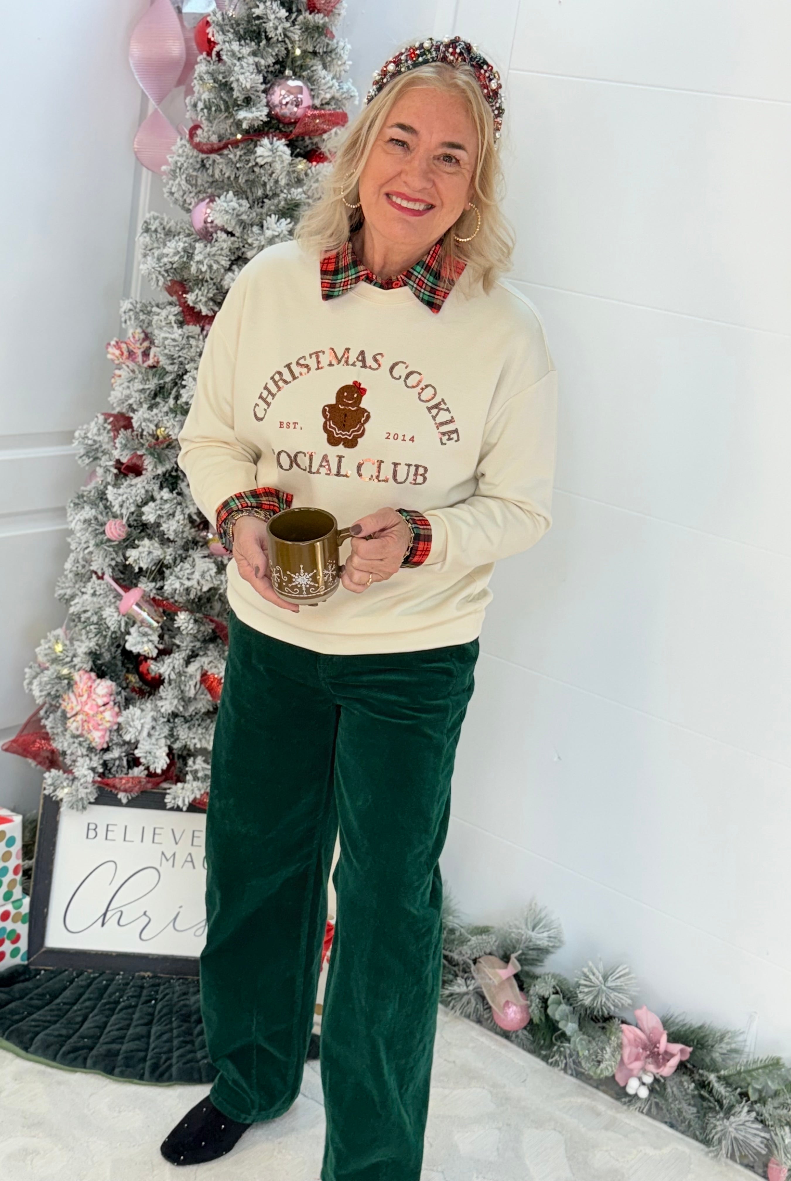 Jess Lea - Christmas Cookie Social Club Lux Pullover-350 Holiday-The Lovely Closet-The Lovely Closet, Women's Fashion Boutique in Alexandria, KY
