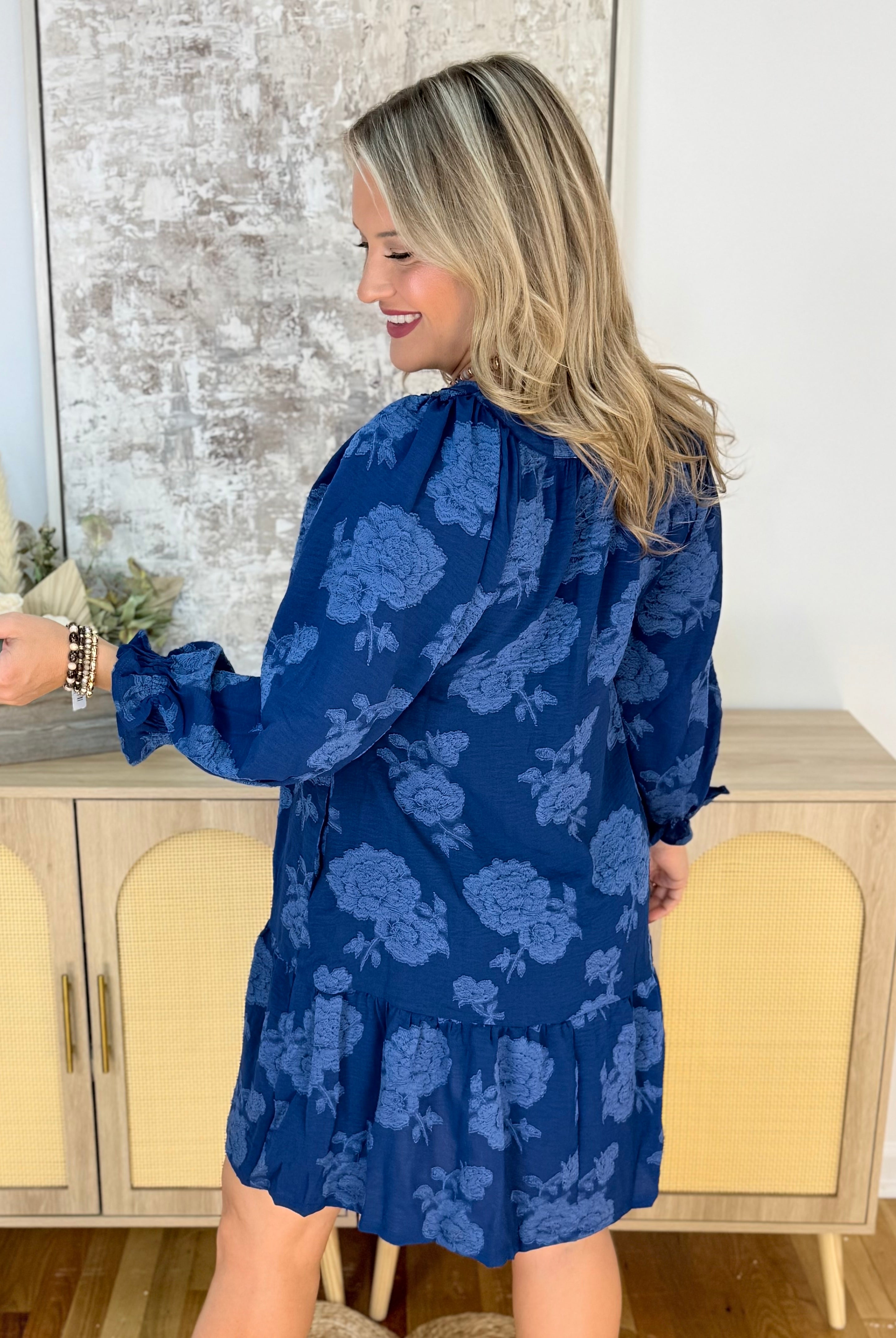Sapphire Season Dress-180 Dresses-Umgee-The Lovely Closet, Women's Fashion Boutique in Alexandria, KY