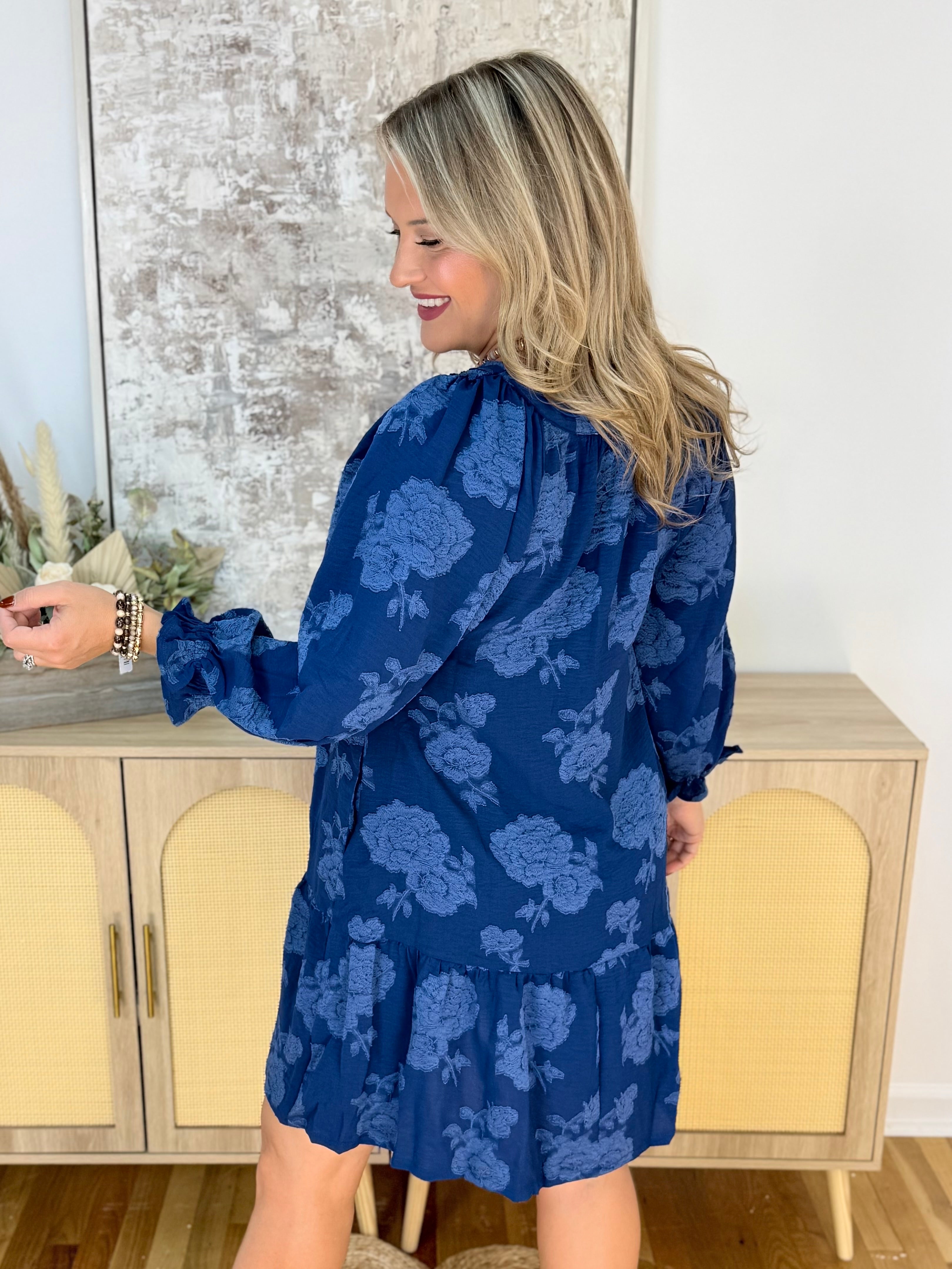 Sapphire Season Dress-180 Dresses-Umgee-The Lovely Closet, Women's Fashion Boutique in Alexandria, KY