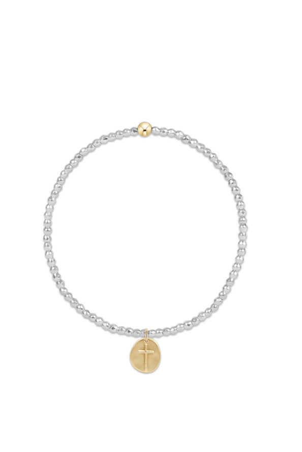 Bright Silver Hematite 2mm Inspire Small Gold Charm-260 eNewton-eNewton-The Lovely Closet, Women's Fashion Boutique in Alexandria, KY