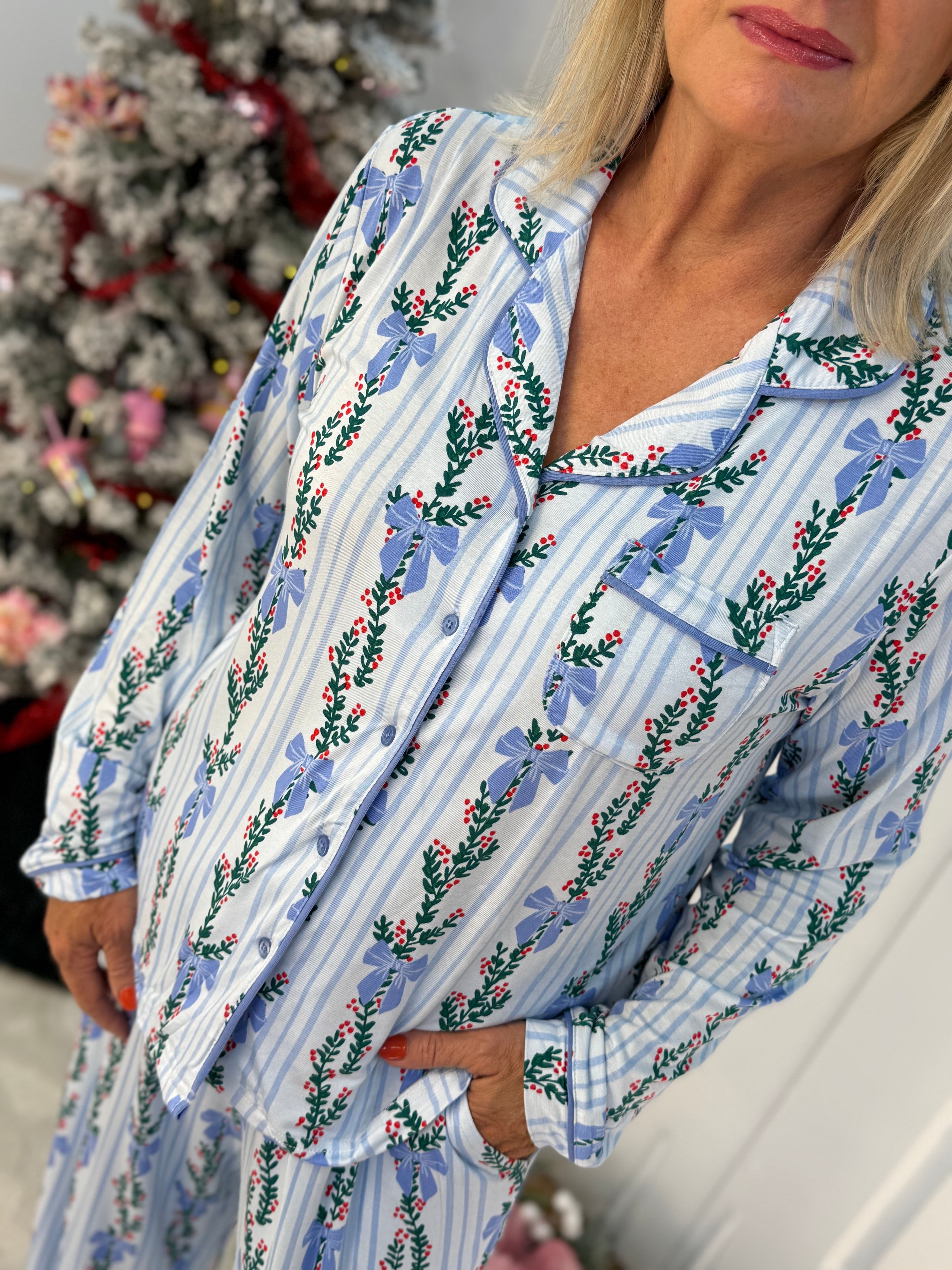 Mary Square Hello Garland Charlotte Pant Set-350 Holiday-Mary Square-The Lovely Closet, Women's Fashion Boutique in Alexandria, KY