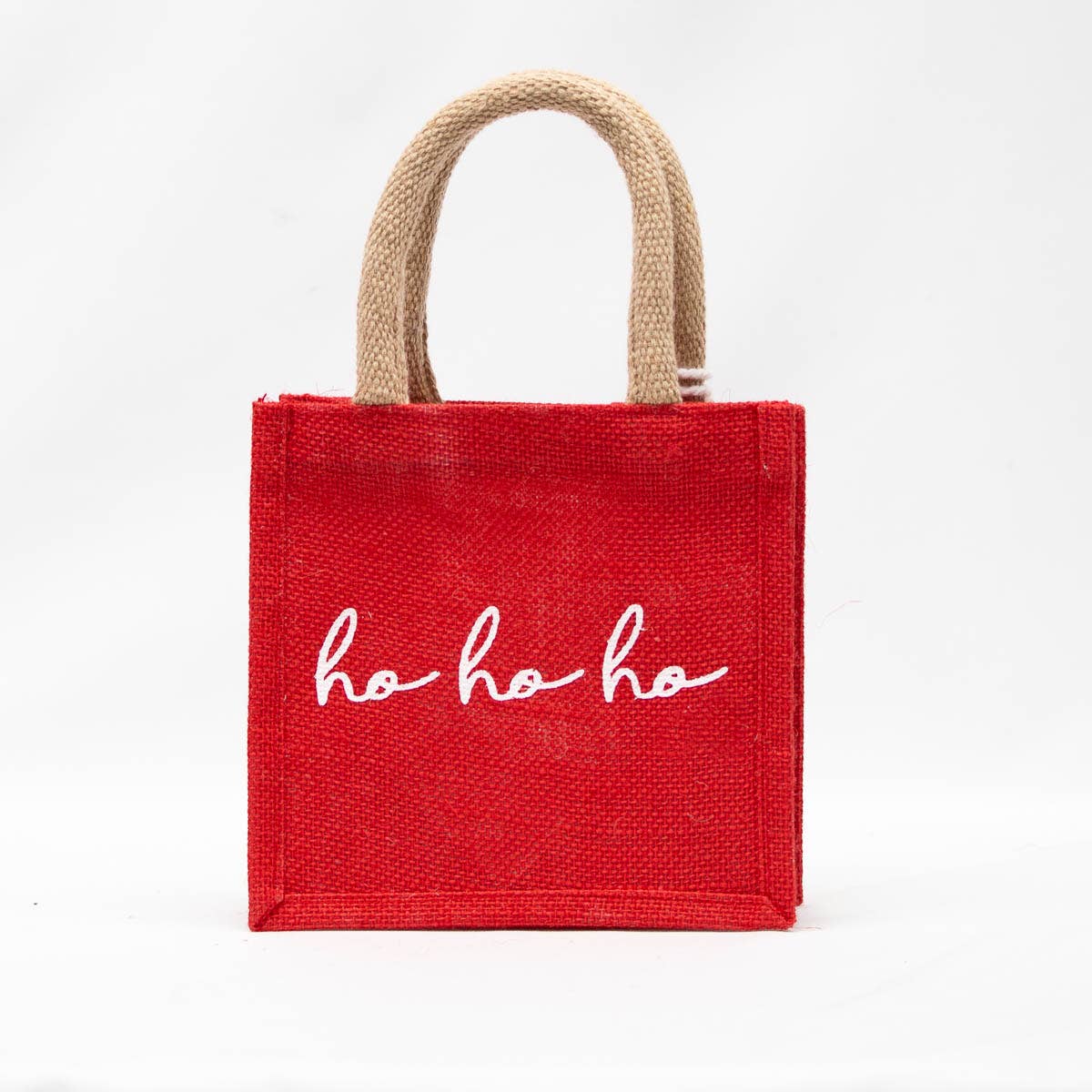 HoHoHo Petite Gift Tote Red/White-Tote Bags-The Royal Standard-The Lovely Closet, Women's Fashion Boutique in Alexandria, KY