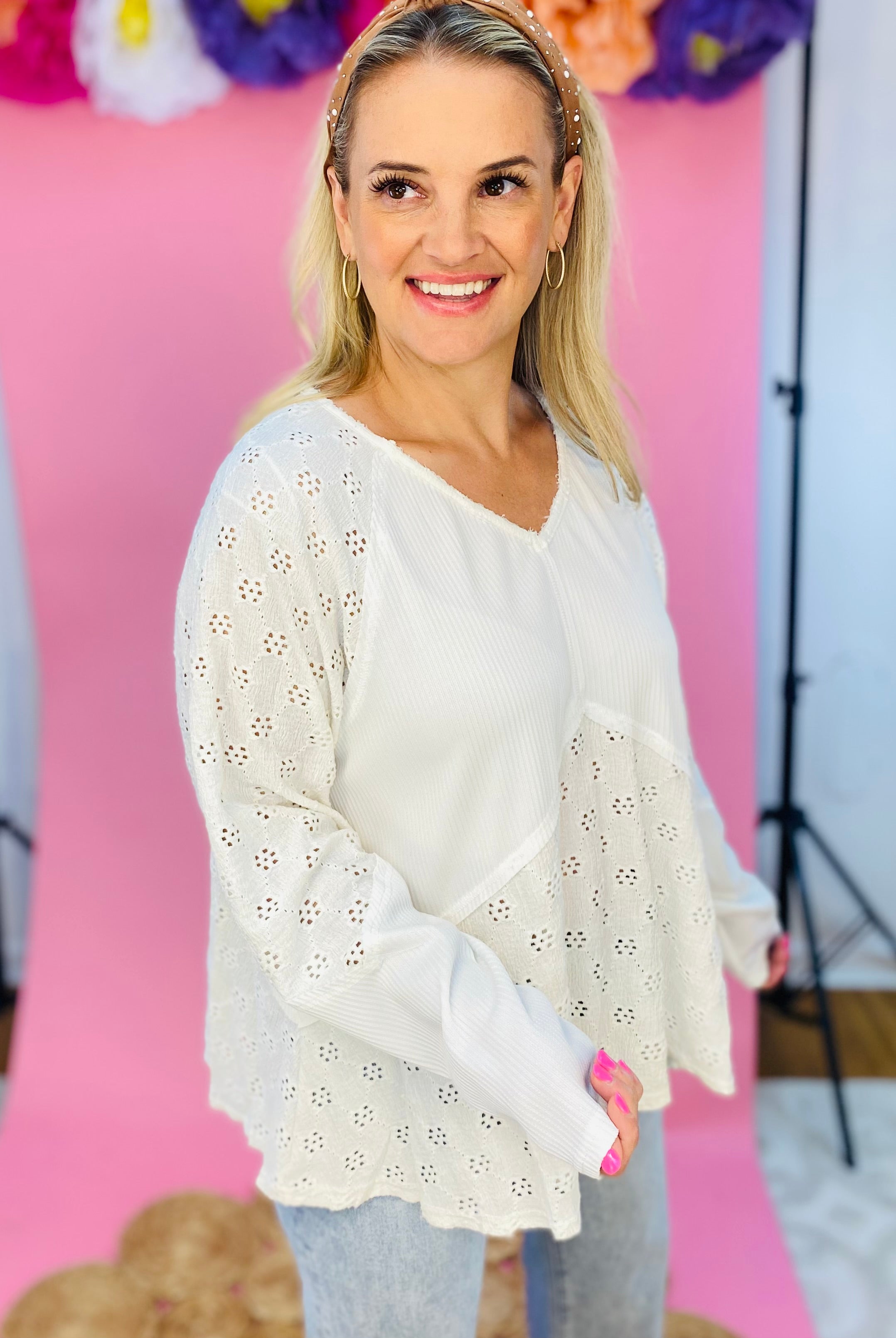 Sunshine Days Long Sleeve Top-110 Long Sleeve Top-FANTASTIC FAWN-The Lovely Closet, Women's Fashion Boutique in Alexandria, KY