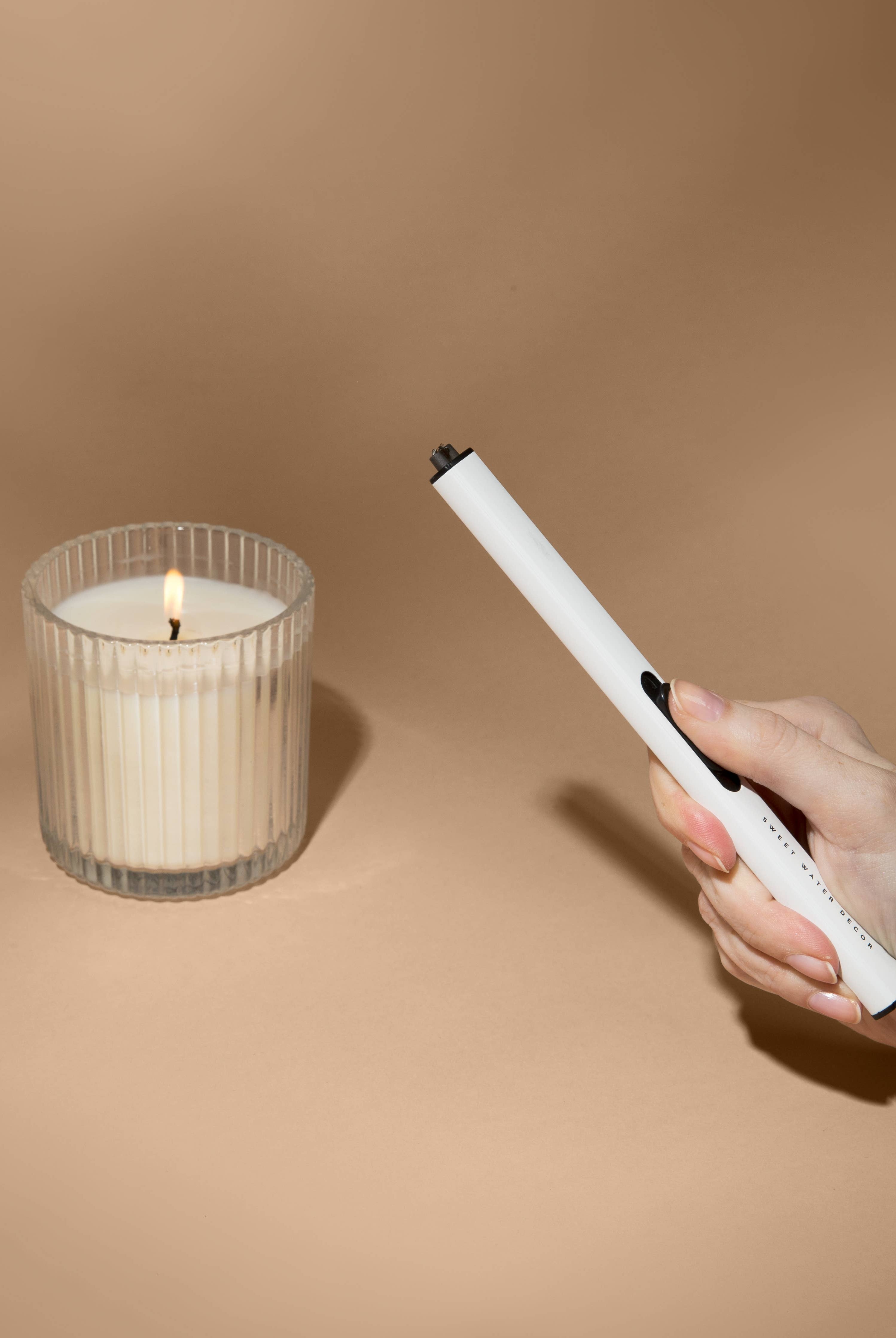 White Rechargeable Electric Lighter-310 Gift-Sweet Water Decor-The Lovely Closet, Women's Fashion Boutique in Alexandria, KY