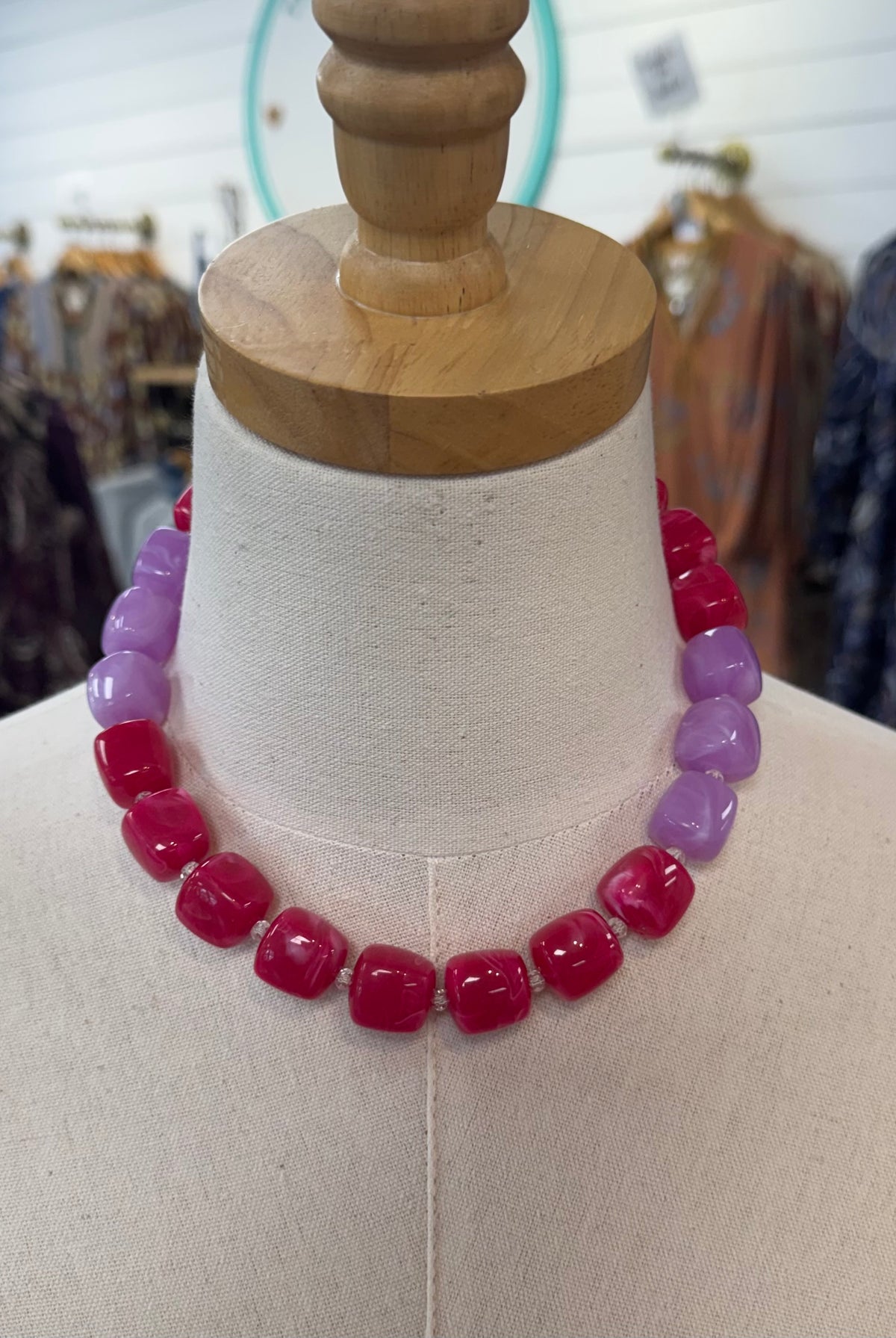 Pink Sorbet Candy Bead Necklace-280 Accessories-Golden Stella-The Lovely Closet, Women's Fashion Boutique in Alexandria, KY