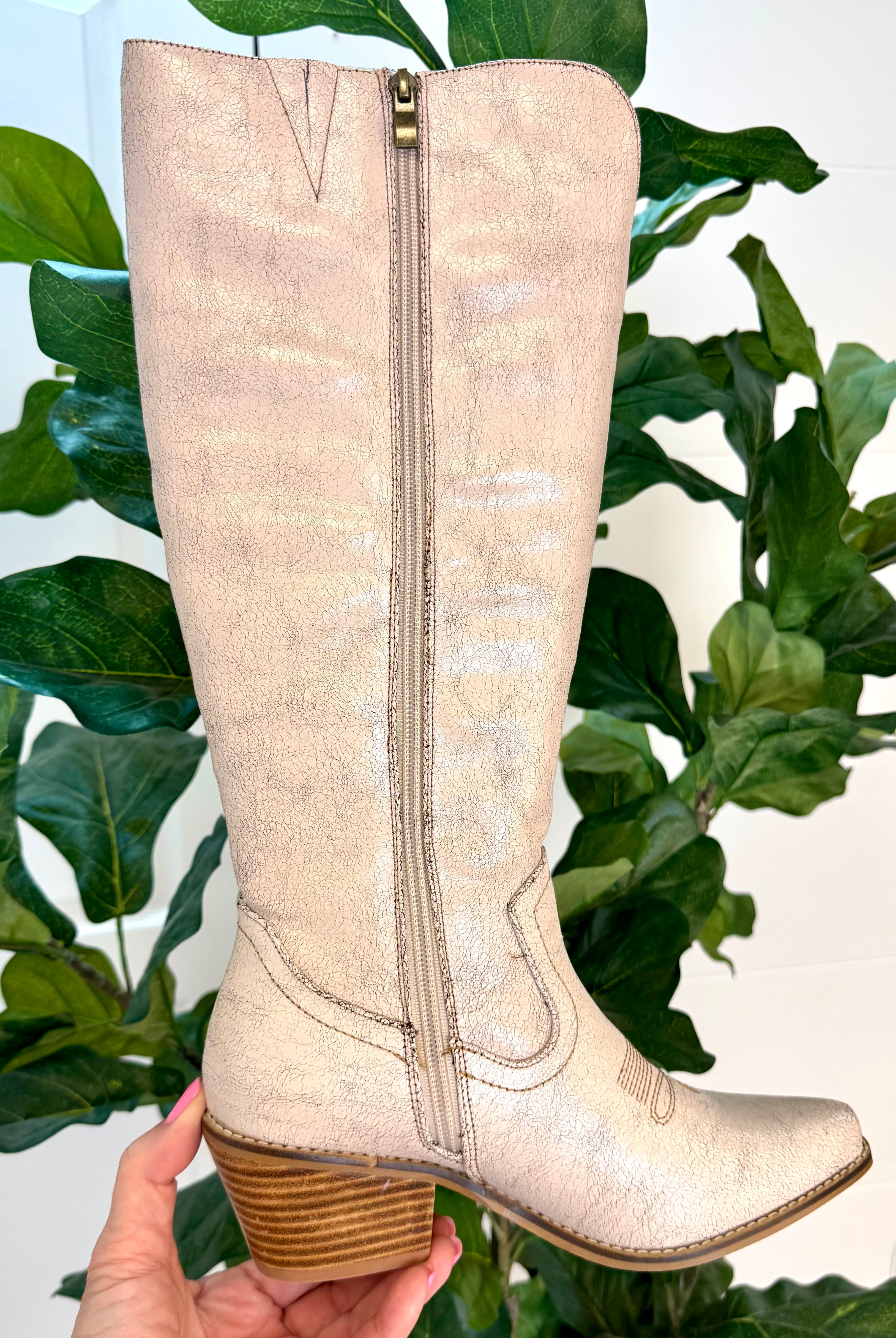 Corkys Hat's Off - Putty Crackle Boot-270 Shoes-Corkys-The Lovely Closet, Women's Fashion Boutique in Alexandria, KY