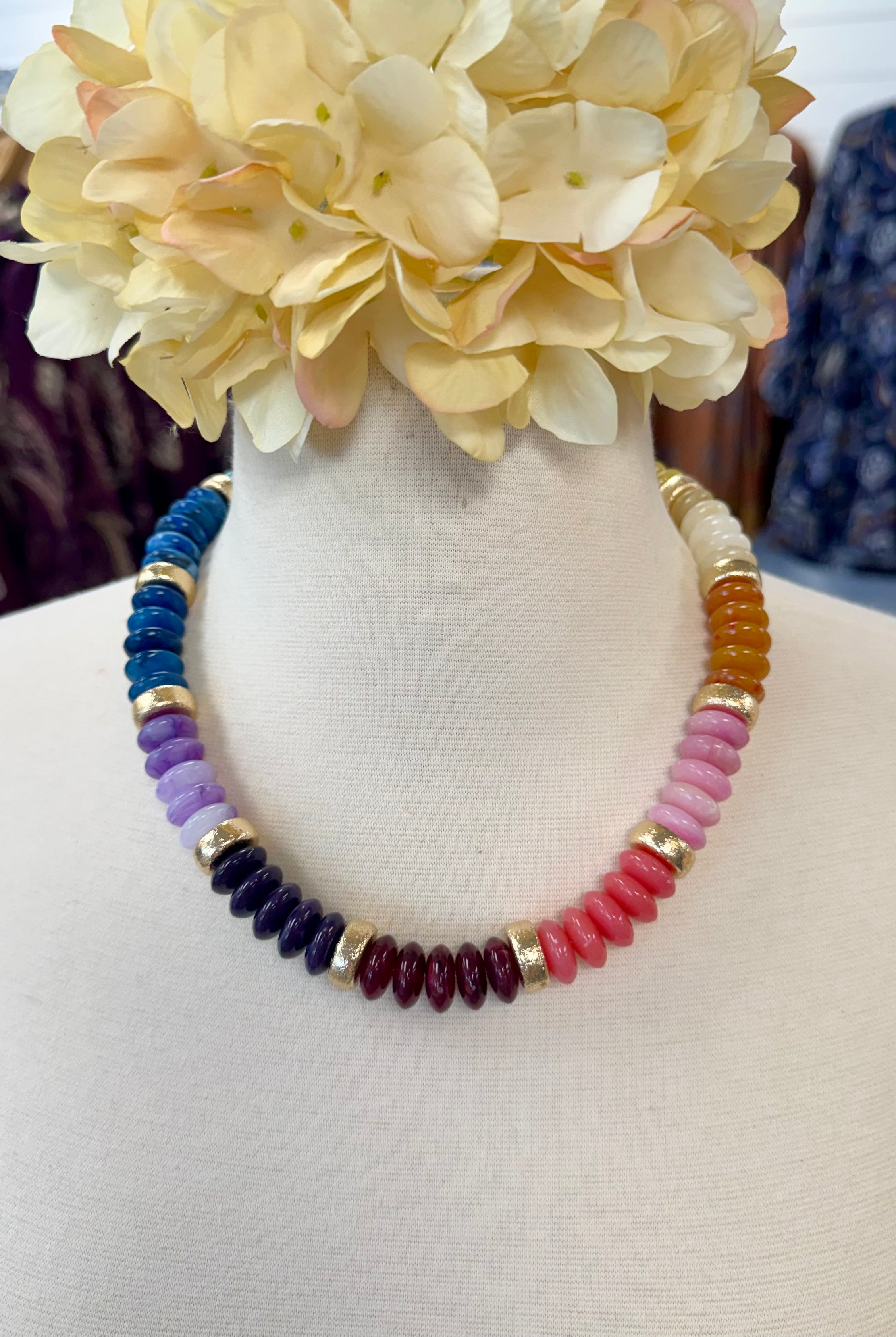 Berry Praline Candy Bead Necklace-280 Accessories-Golden Stella-The Lovely Closet, Women's Fashion Boutique in Alexandria, KY