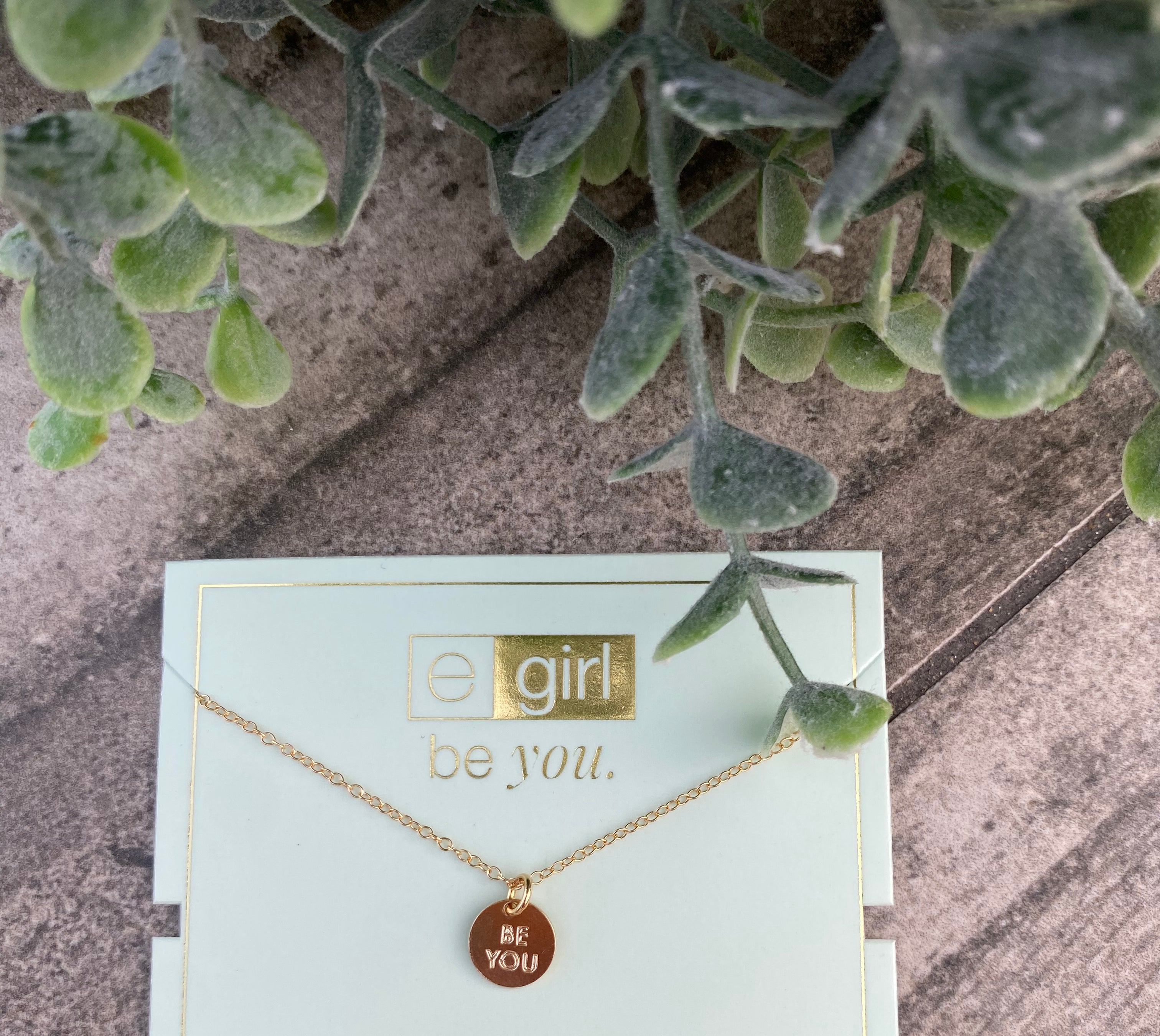 egirl 14" Necklace Gold - Be You Small Gold Disc-260 eNewton-eNewton-The Lovely Closet, Women's Fashion Boutique in Alexandria, KY
