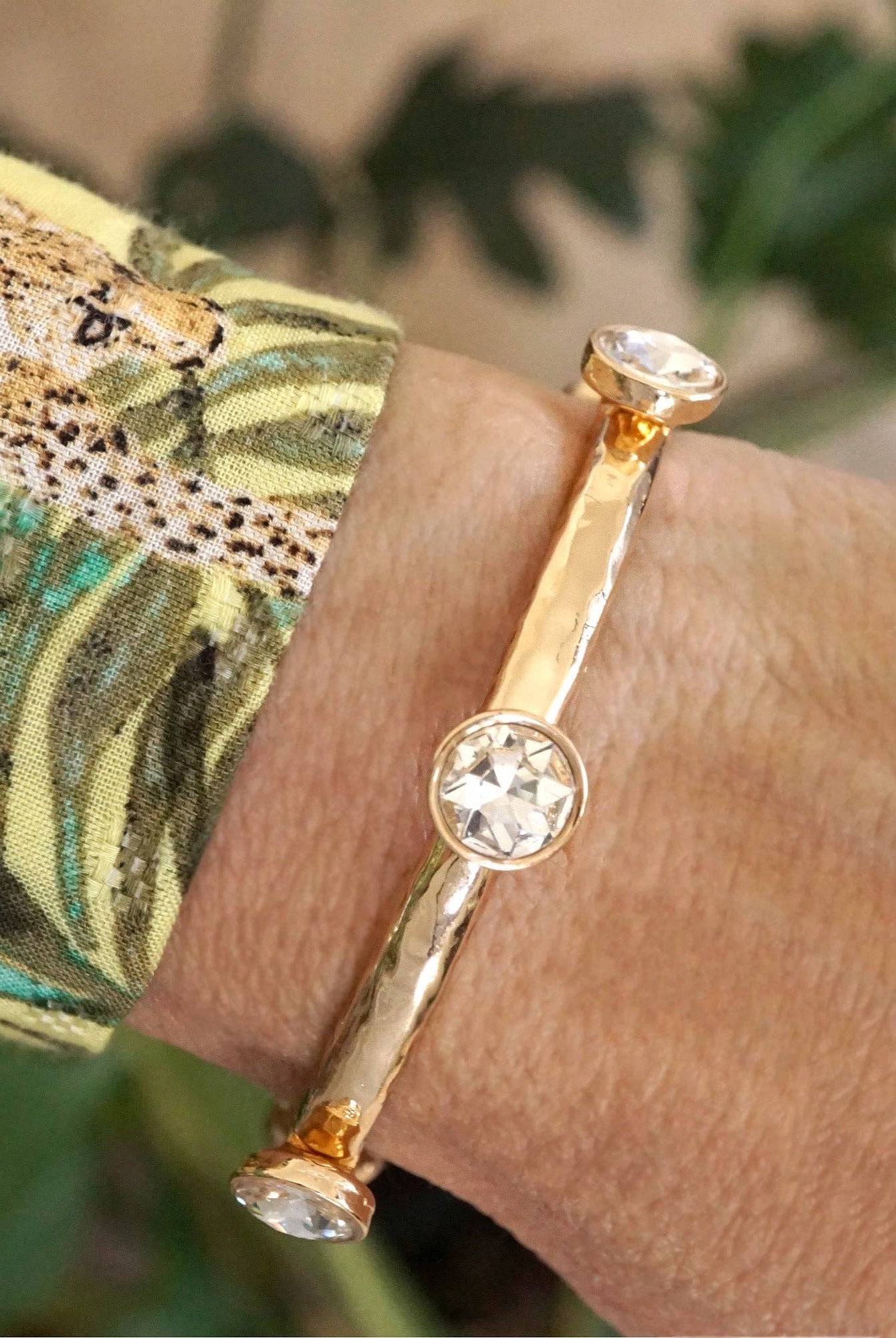 Sparkly Gold Tone Bracelet-250 Jewelry-PennyLine inc-The Lovely Closet, Women's Fashion Boutique in Alexandria, KY