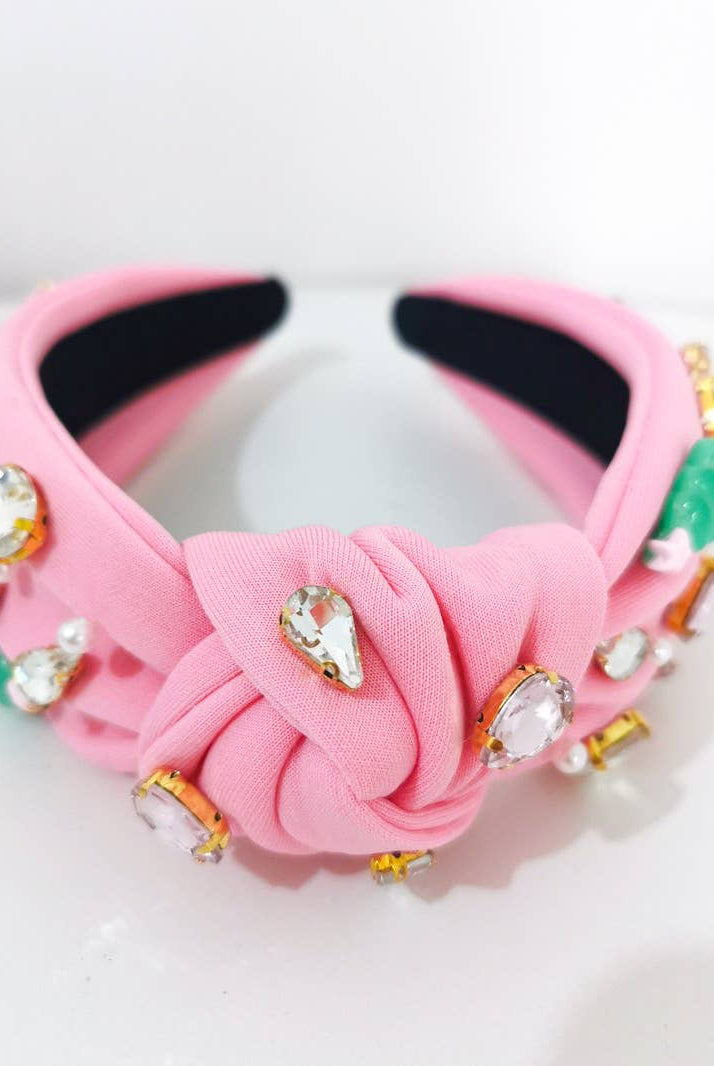 Festive Headbands Pink Christmas-280 Accessories-Brittyland-The Lovely Closet, Women's Fashion Boutique in Alexandria, KY