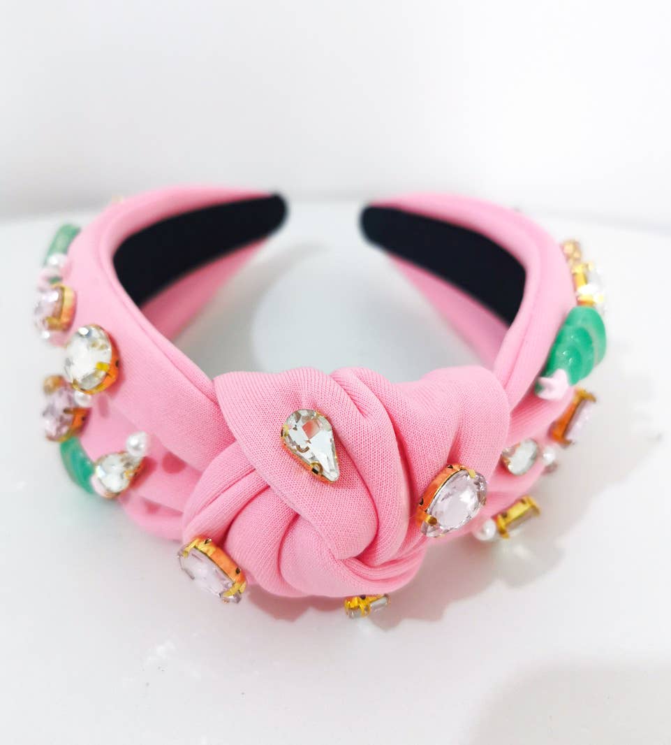 Festive Headbands Pink Christmas-280 Accessories-Brittyland-The Lovely Closet, Women's Fashion Boutique in Alexandria, KY